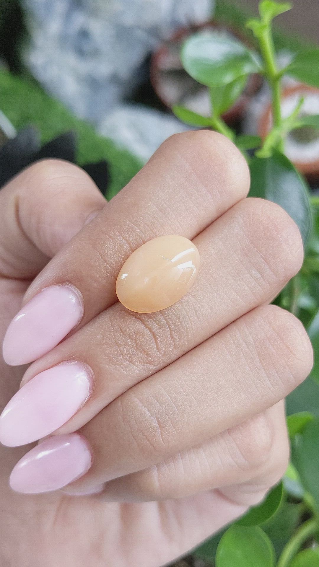 6.84 Ct. Cabochon Moonstone from Ceylon (Sri Lanka) Size Video