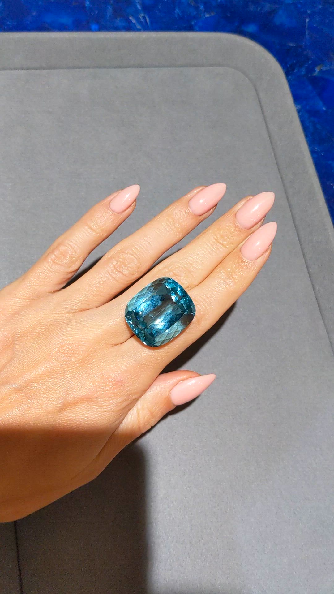 47.15 Ct. Aquamarine from Brazil Size Video