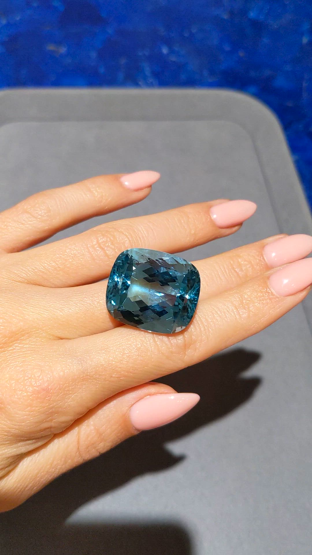 47.15 Ct. Aquamarine from Brazil Size Video