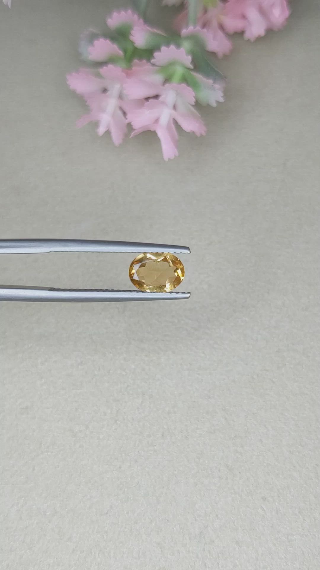 0.97 Ct. Citrine from Ceylon (Sri Lanka) Size Video