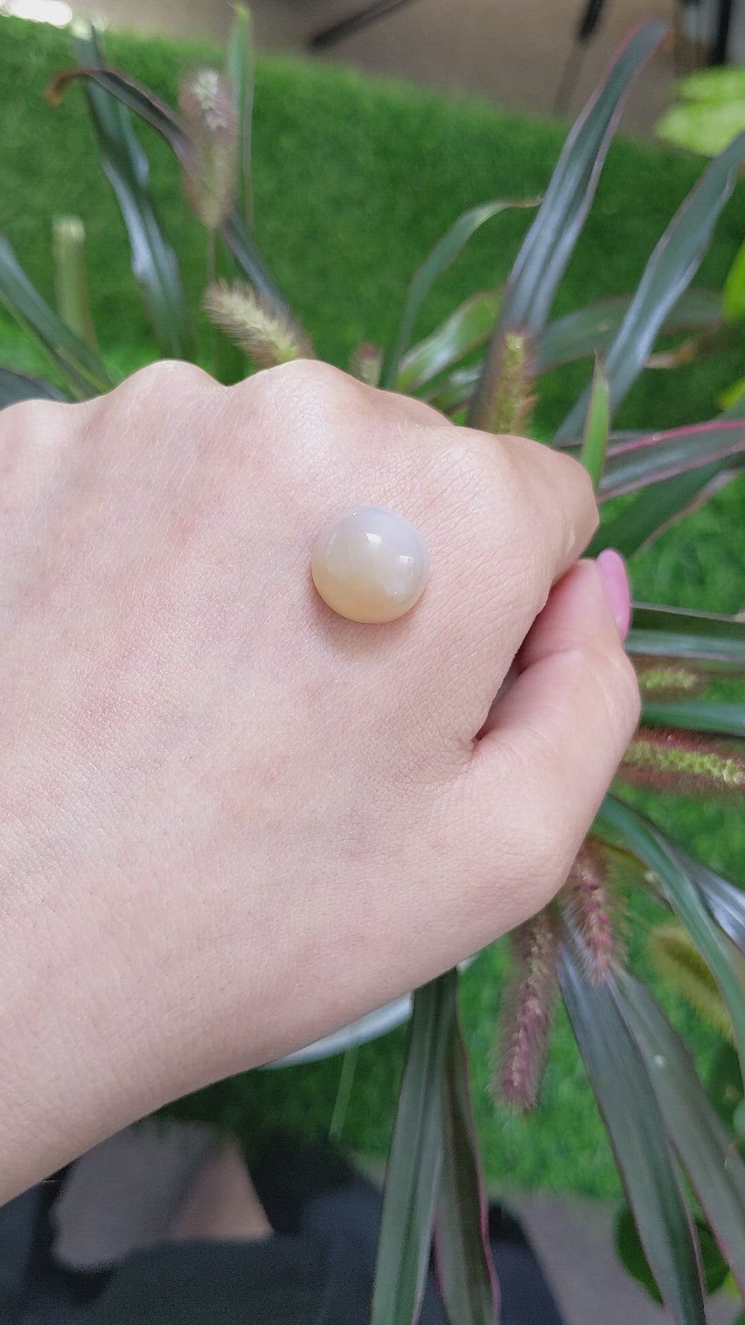 11.01 Ct. Cabochon Moonstone from Ceylon (Sri Lanka) Size Video
