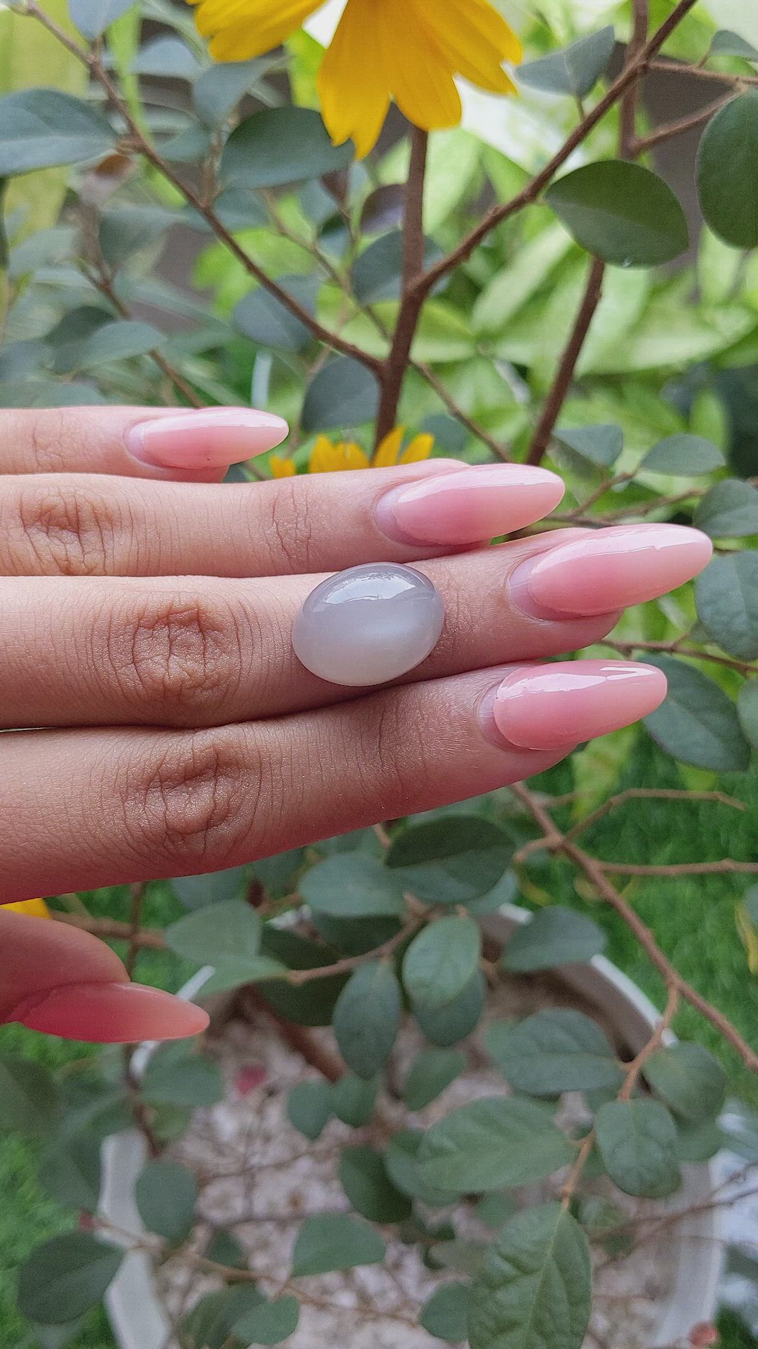 20.15 Ct. Cabochon Moonstone from Ceylon (Sri Lanka) Size Video