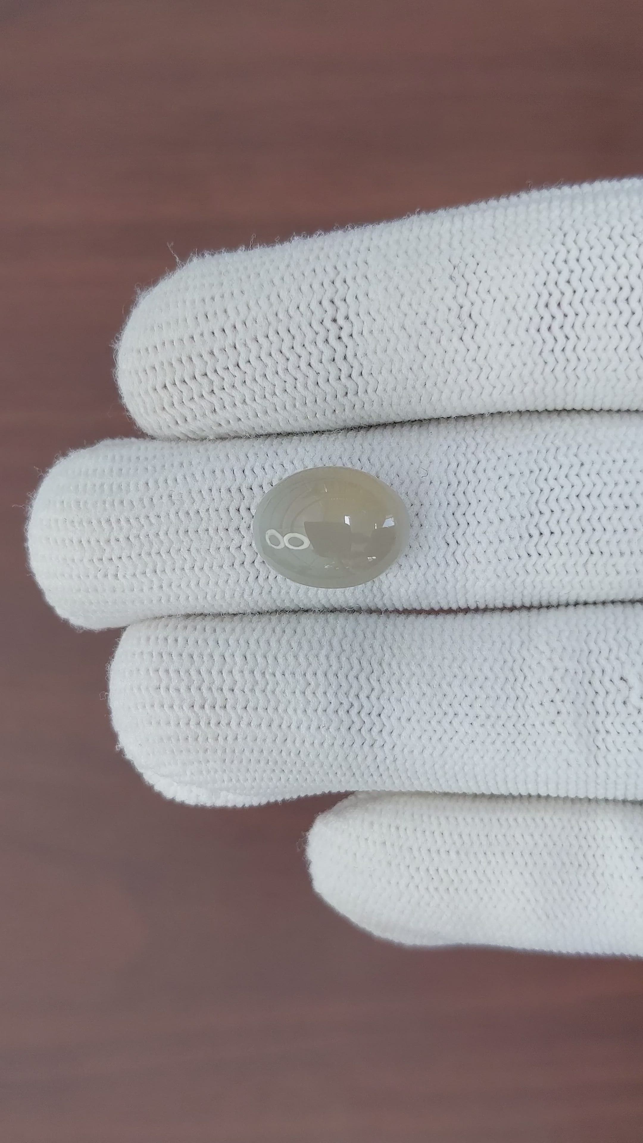 6.03 Ct. Cabochon Moonstone from Ceylon (Sri Lanka) Size Video