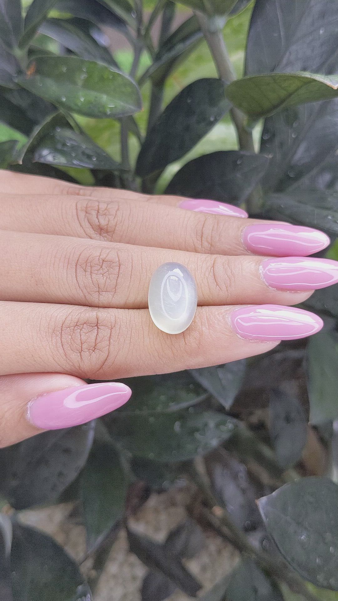 10.48 Ct. Cabochon Moonstone from Ceylon (Sri Lanka) Size Video