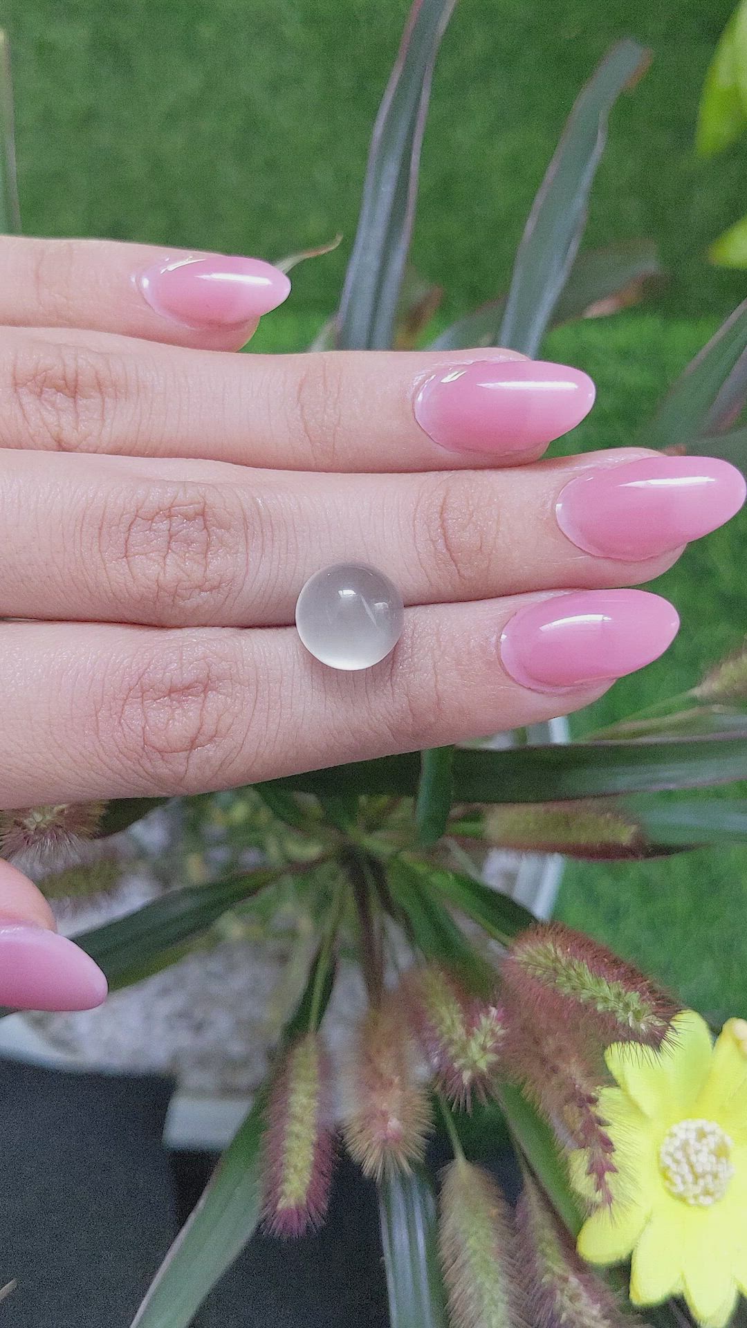 7.42 Ct. Cabochon Moonstone from Ceylon (Sri Lanka) Size Video