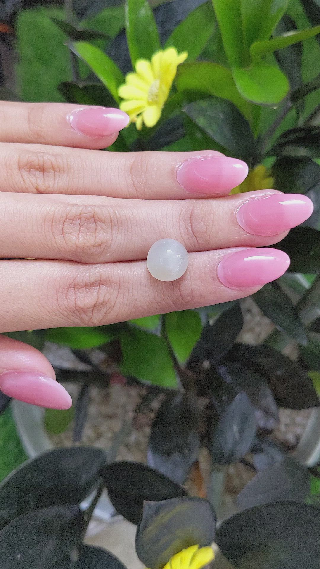 6.41 Ct. Cabochon Moonstone from Ceylon (Sri Lanka) Size Video