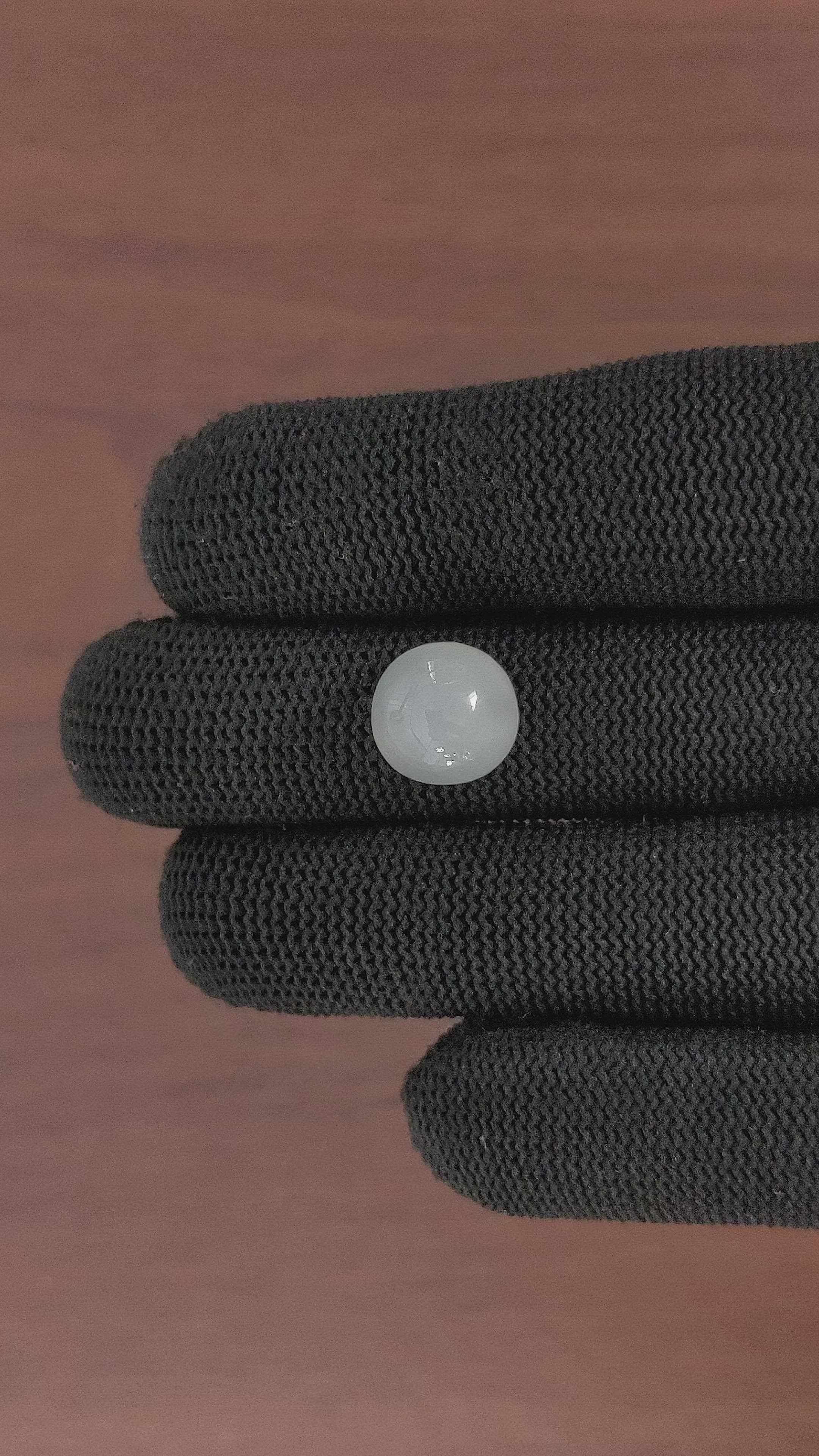 6.41 Ct. Cabochon Moonstone from Ceylon (Sri Lanka) Size Video