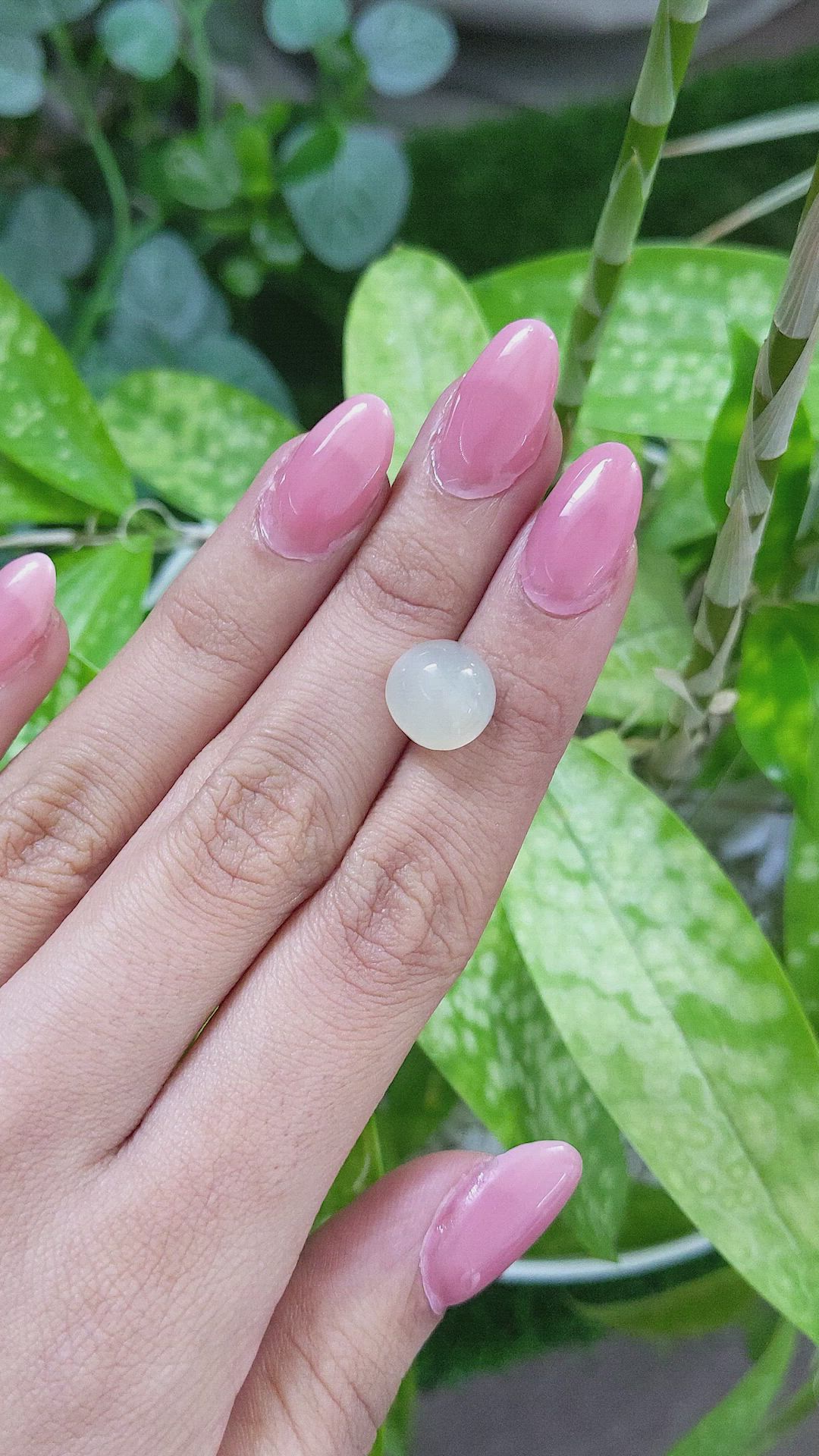 6.41 Ct. Cabochon Moonstone from Ceylon (Sri Lanka) Size Video