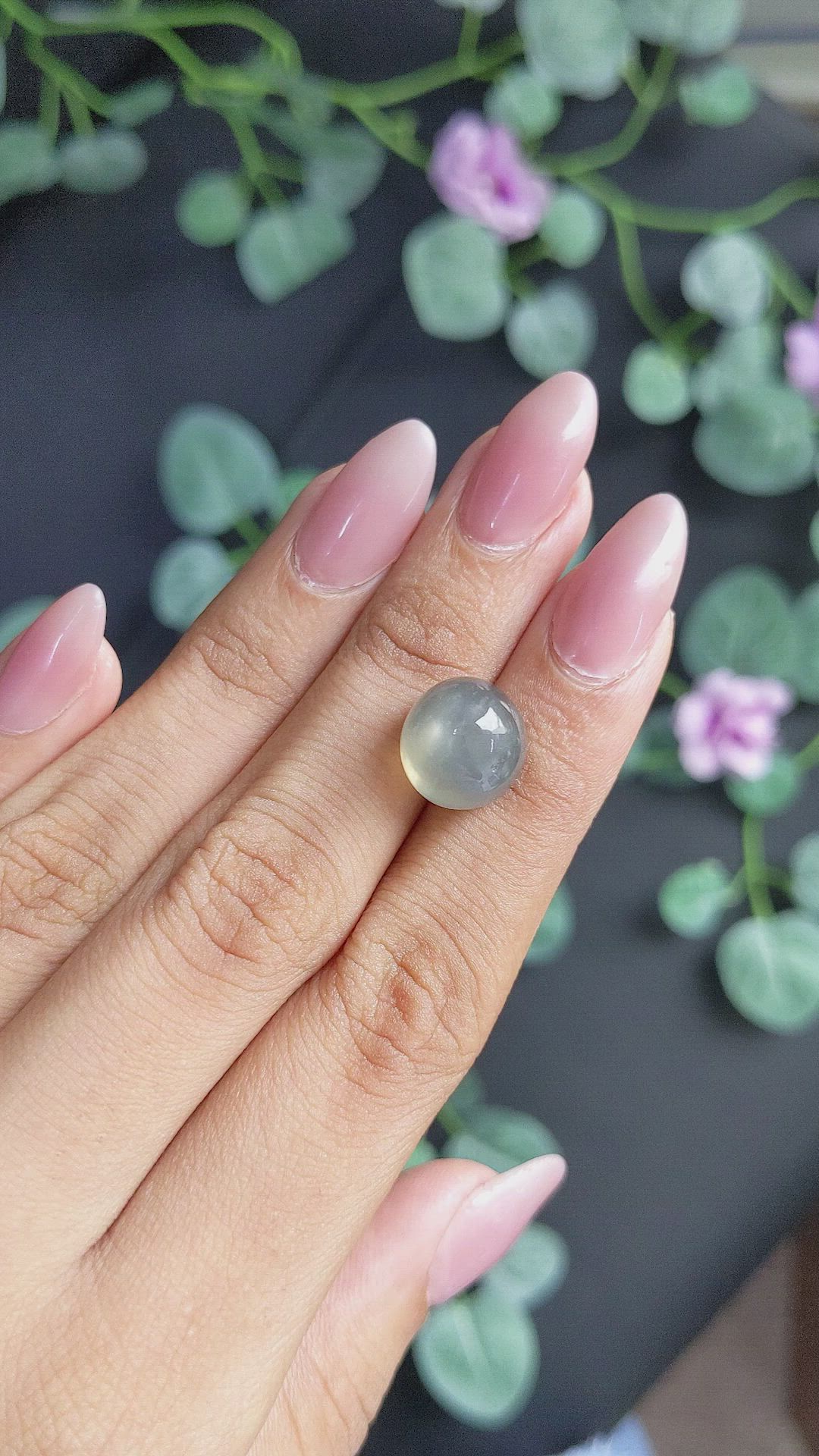 10.73 Ct. Cabochon Moonstone from Ceylon (Sri Lanka) Size Video