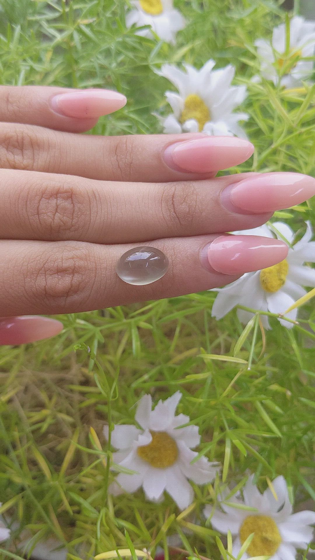 7.45 Ct. Cabochon Moonstone from Ceylon (Sri Lanka) Size Video