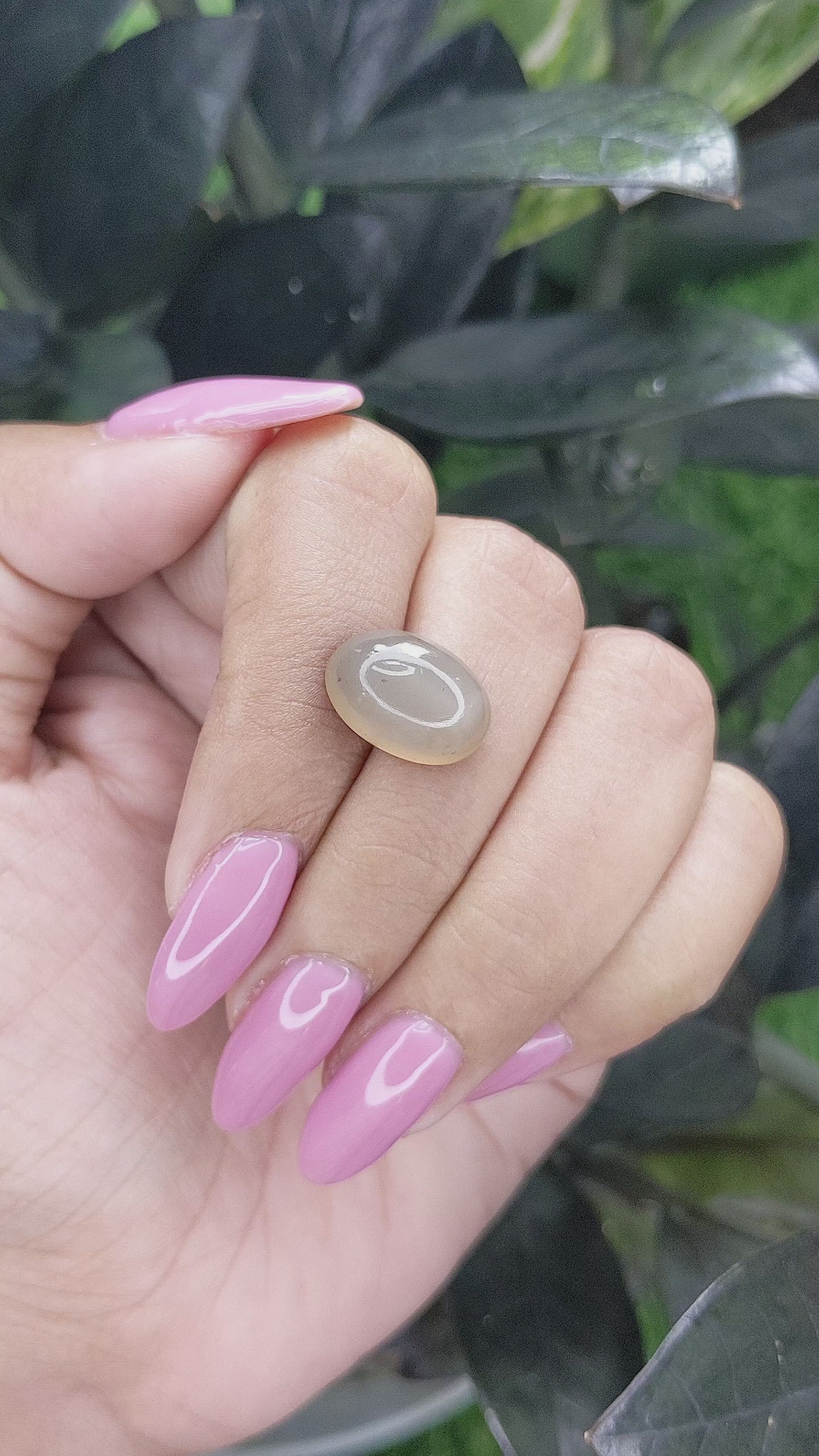 7.82 Ct. Cabochon Moonstone from Ceylon (Sri Lanka) Size Video