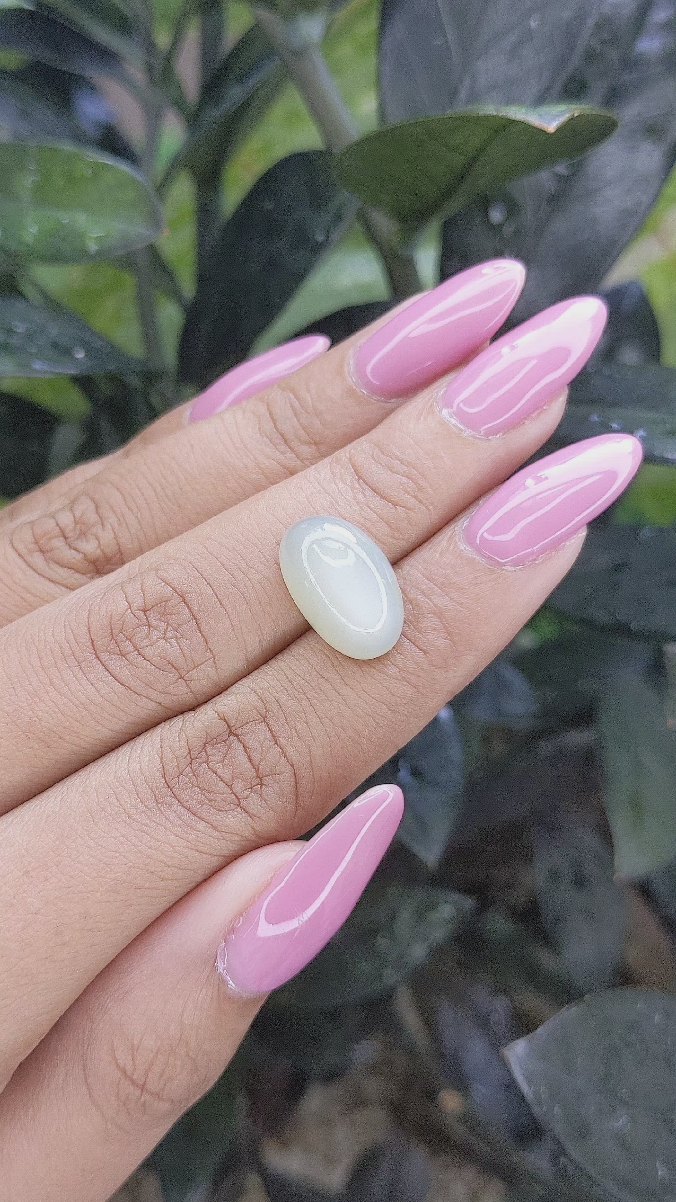 8.31 Ct. Cabochon Moonstone from Ceylon (Sri Lanka) Size Video