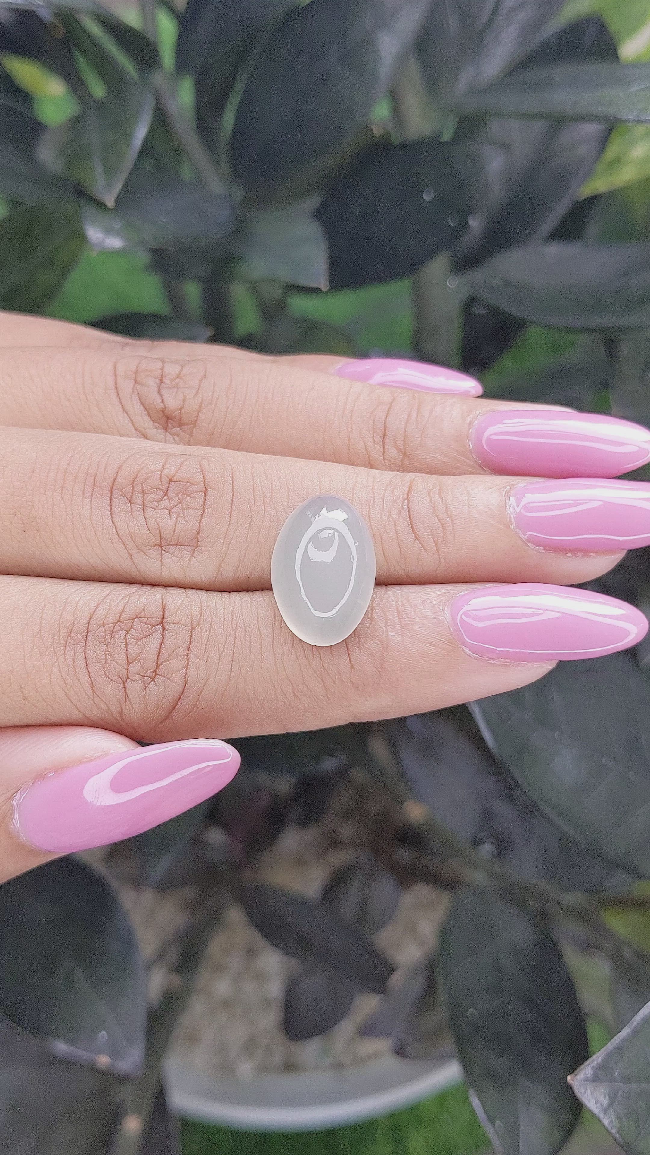 8.24 Ct. Cabochon Moonstone from Ceylon (Sri Lanka) Size Video