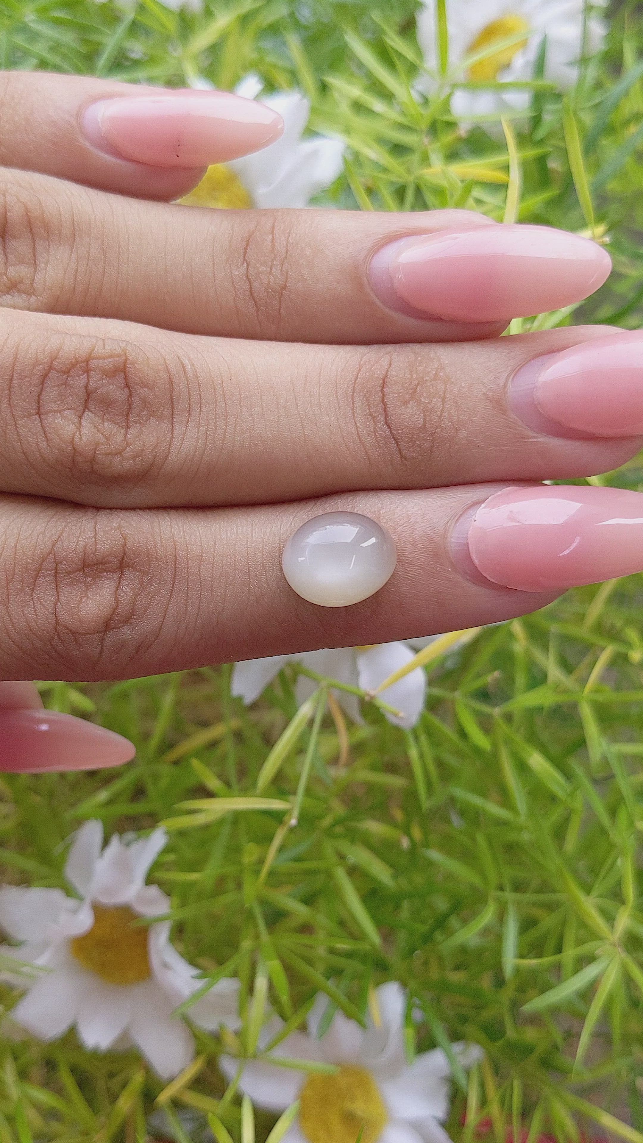 4.73 Ct. Cabochon Moonstone from Ceylon (Sri Lanka) Size Video