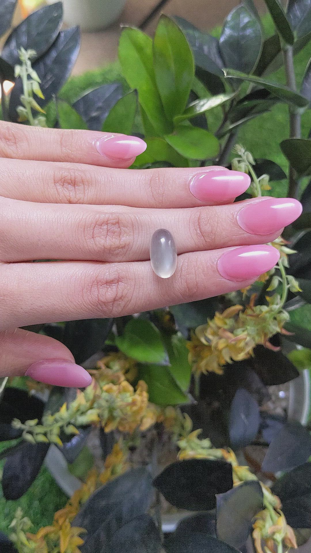 9.38 Ct. Cabochon Moonstone from Ceylon (Sri Lanka) Size Video
