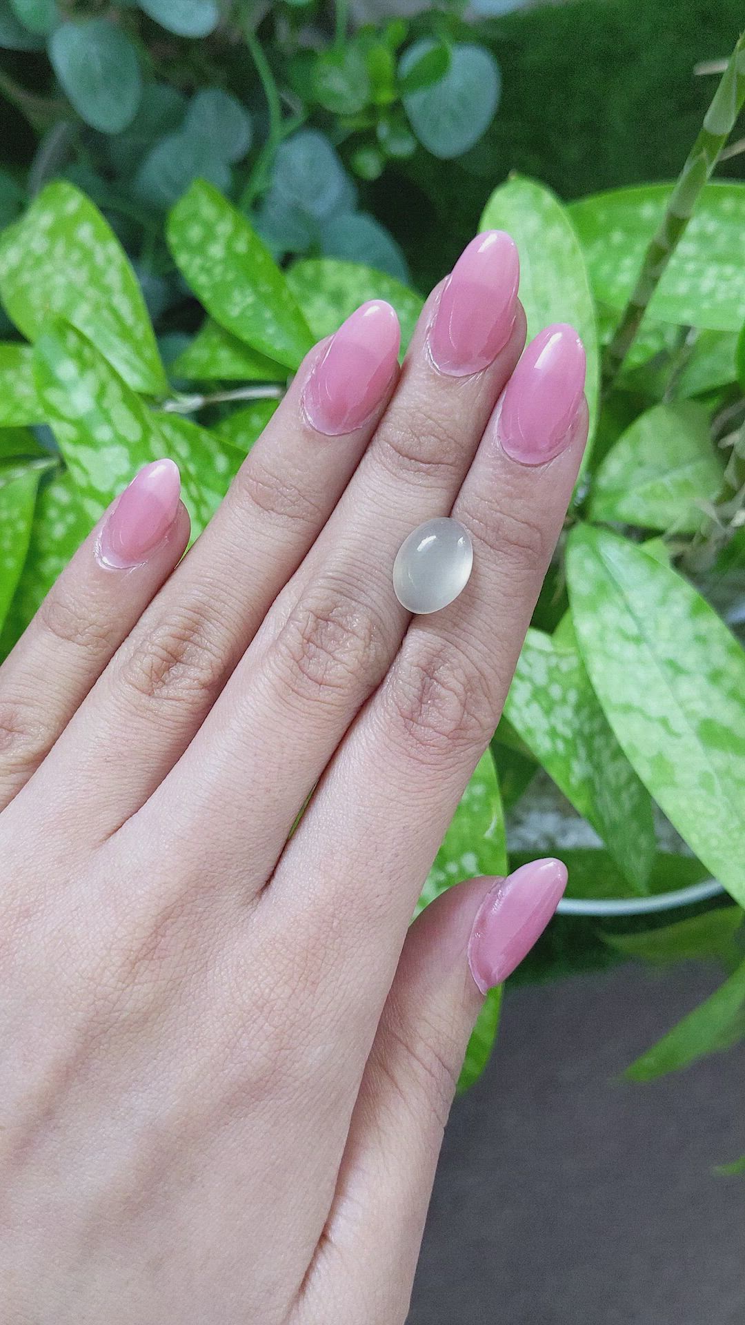 5.25 Ct. Cabochon Moonstone from Ceylon (Sri Lanka) Size Video