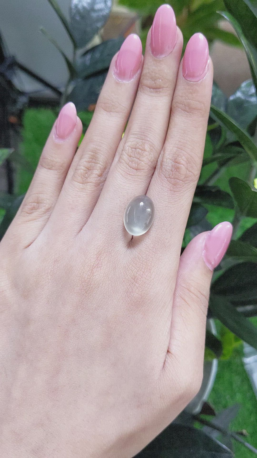 9.66 Ct. Cabochon Moonstone from Ceylon (Sri Lanka) Size Video