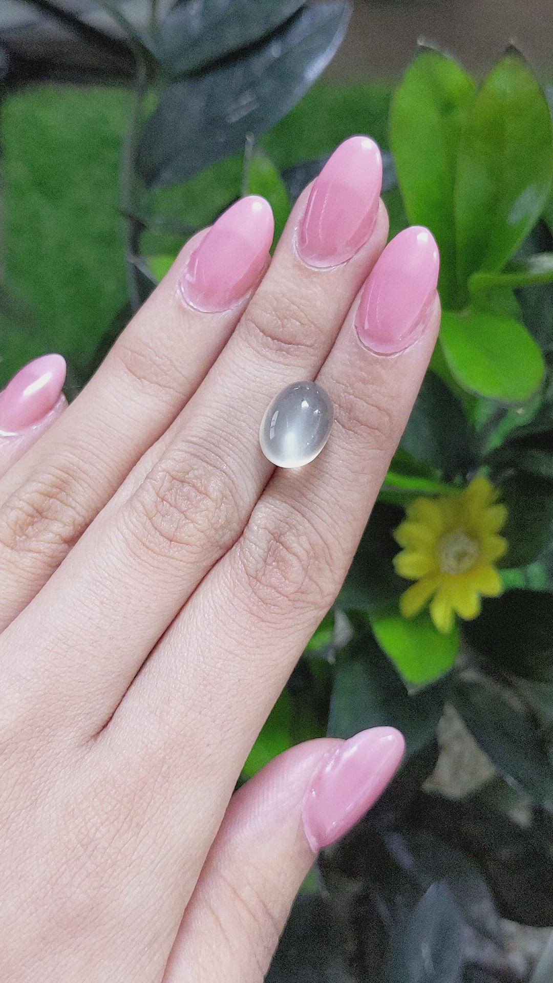 8.69 Ct. Cabochon Moonstone from Ceylon (Sri Lanka) Size Video