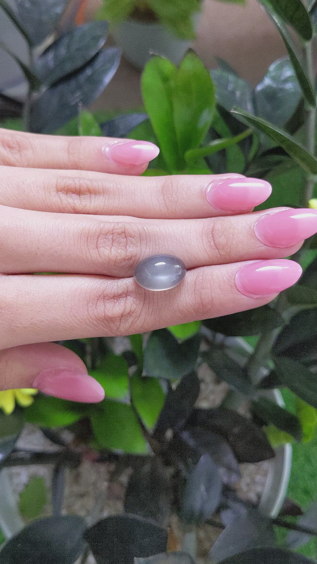 8.78 Ct. Cabochon Moonstone from Ceylon (Sri Lanka) Size Video