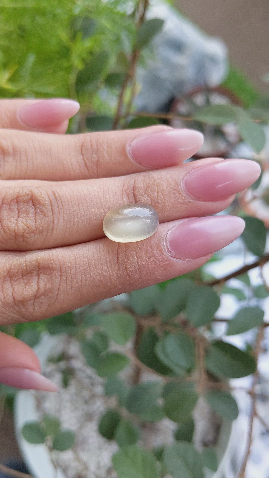 6.42 Ct. Cabochon Moonstone from Ceylon (Sri Lanka) Size Video