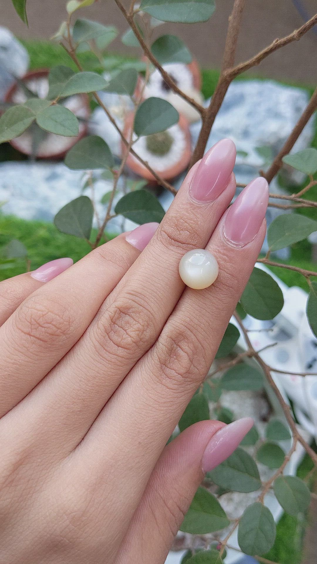 6.44 Ct. Cabochon Moonstone from Ceylon (Sri Lanka) Size Video