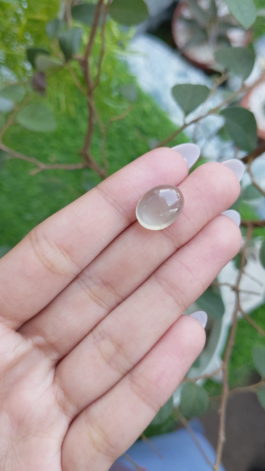 8.32 Ct. Cabochon Moonstone from Ceylon (Sri Lanka) Size Video
