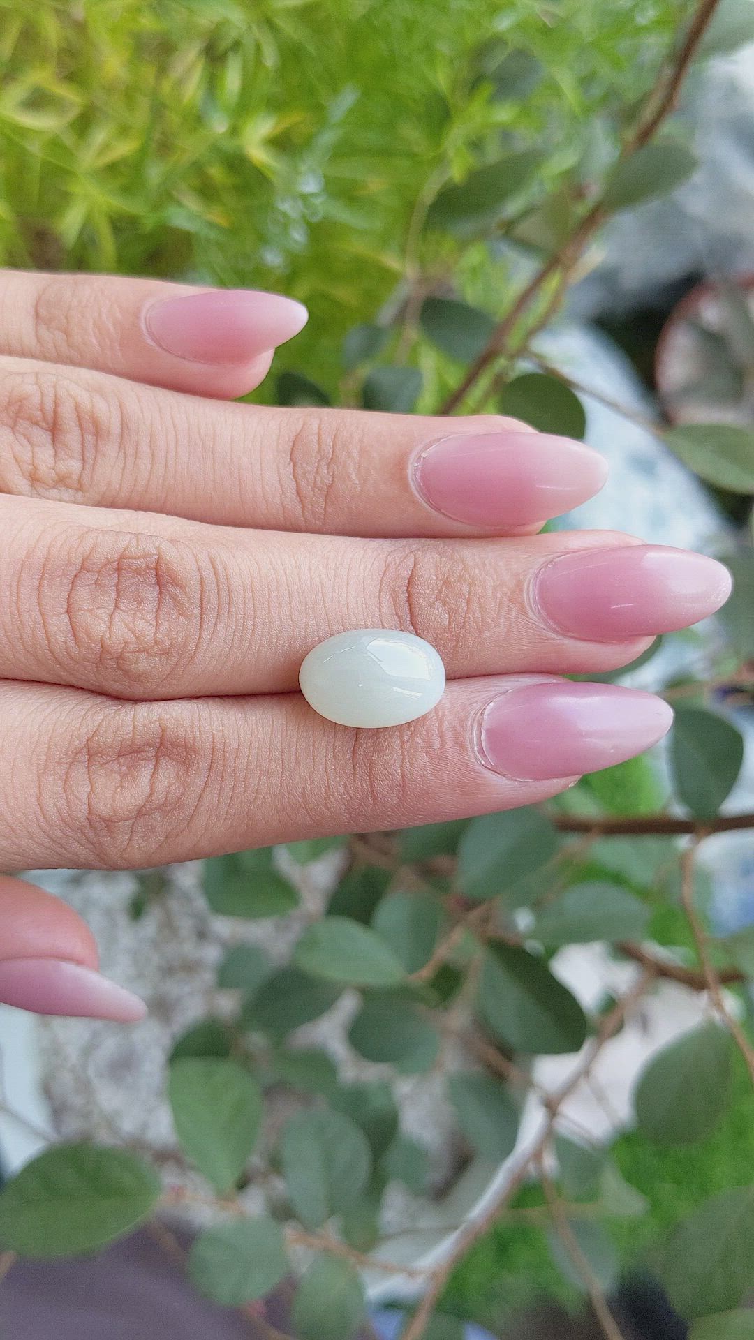 6.55 Ct. Cabochon Moonstone from Ceylon (Sri Lanka) Size Video