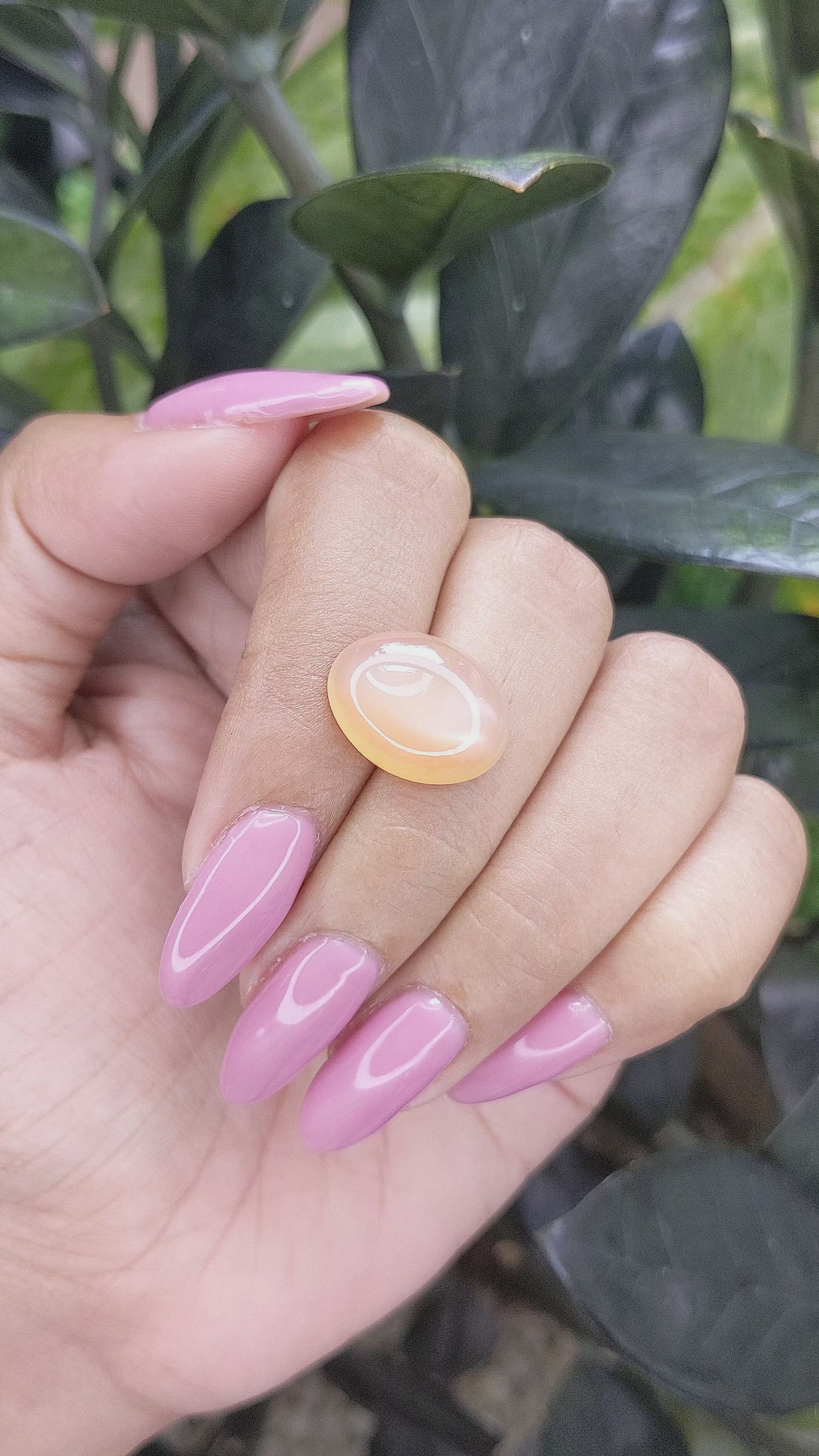 8.80 Ct. Cabochon Moonstone from Ceylon (Sri Lanka) Size Video