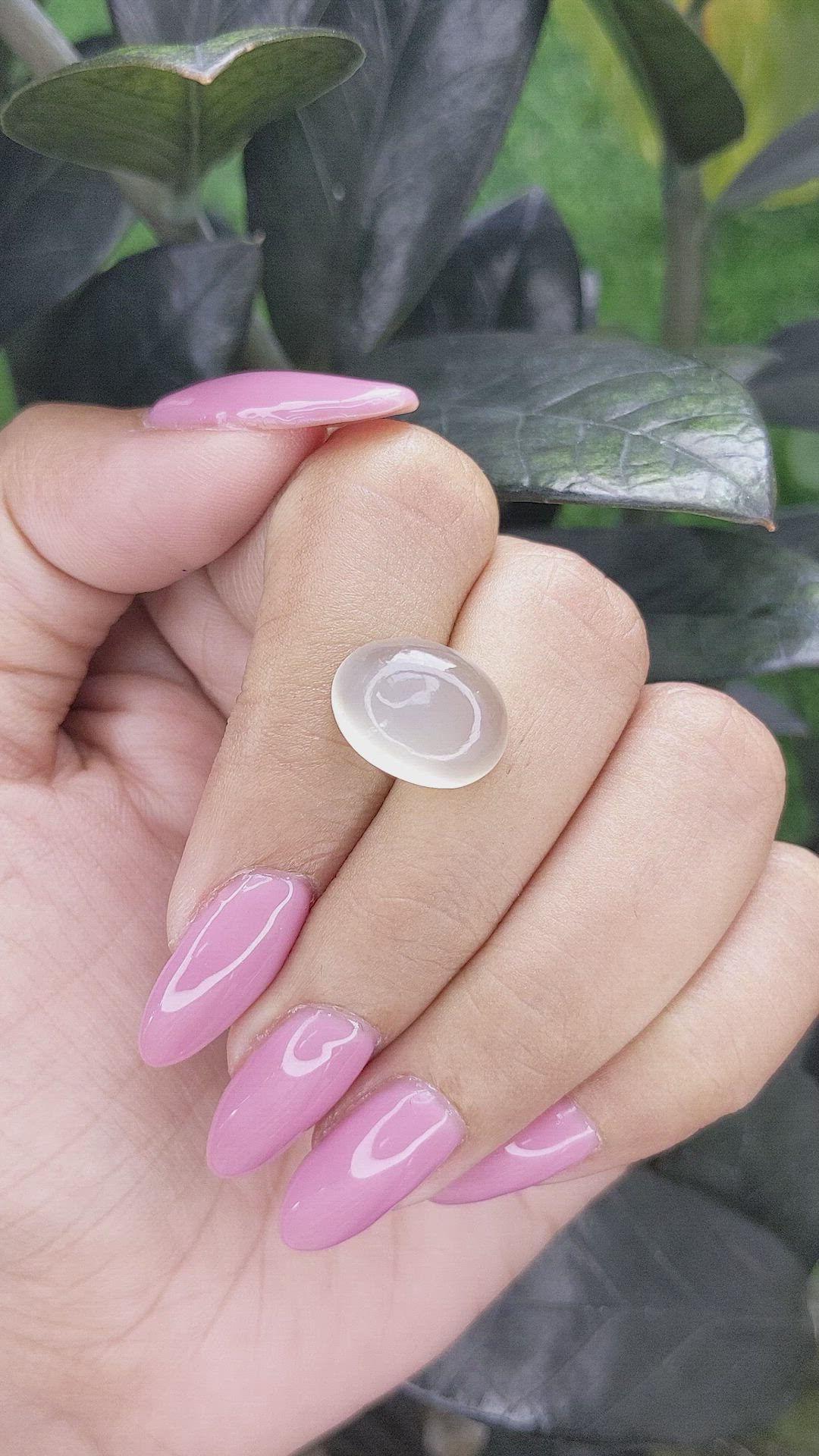 7.19 Ct. Cabochon Moonstone from Ceylon (Sri Lanka) Size Video