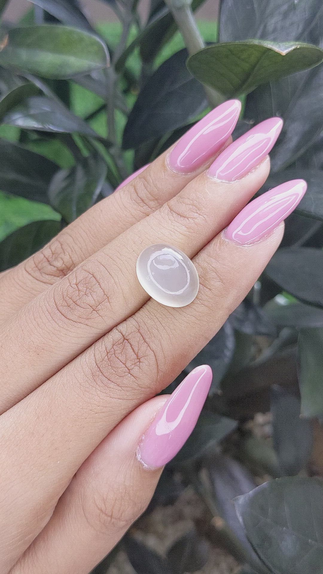 7.19 Ct. Cabochon Moonstone from Ceylon (Sri Lanka) Size Video