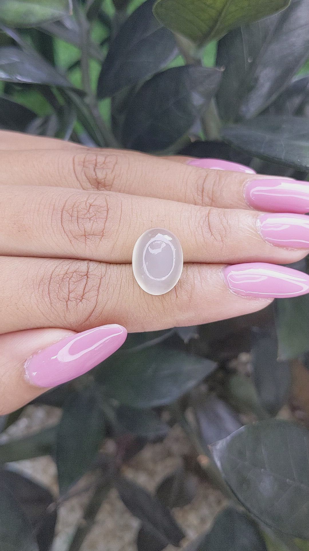7.19 Ct. Cabochon Moonstone from Ceylon (Sri Lanka) Size Video