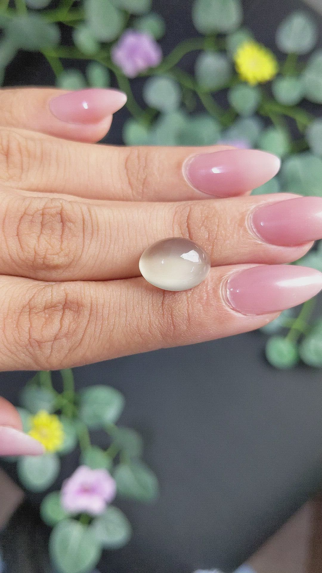 6.43 Ct. Cabochon Moonstone from Ceylon (Sri Lanka) Size Video