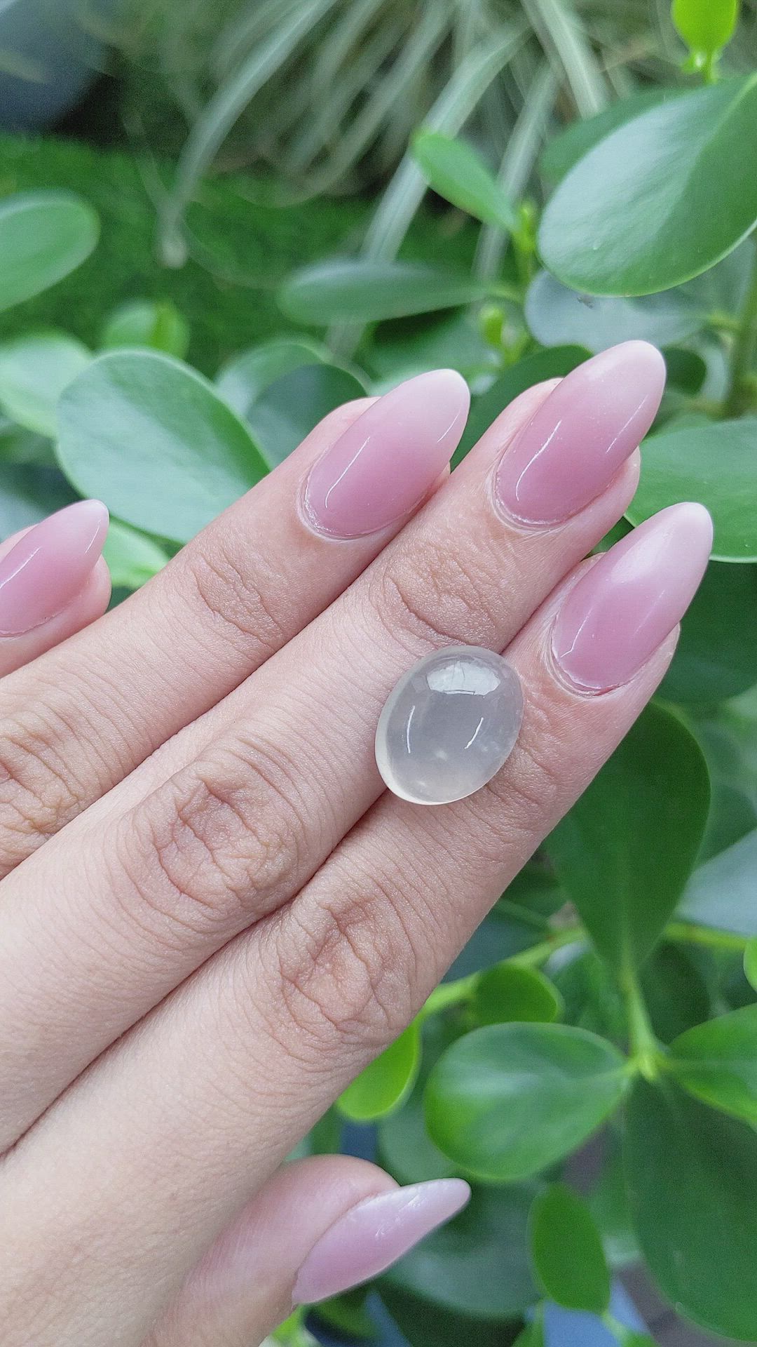 9.29 Ct. Cabochon Moonstone from Ceylon (Sri Lanka) Size Video