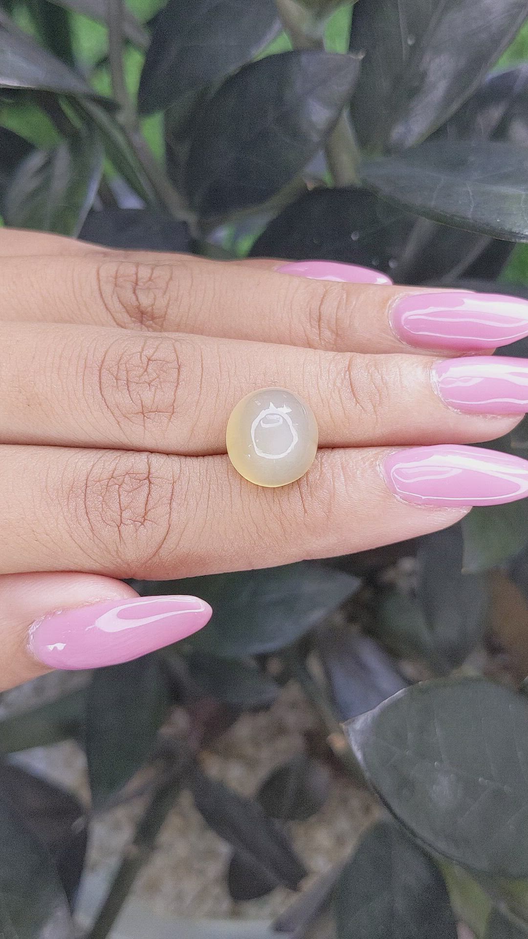 7.15 Ct. Cabochon Moonstone from Ceylon (Sri Lanka) Size Video