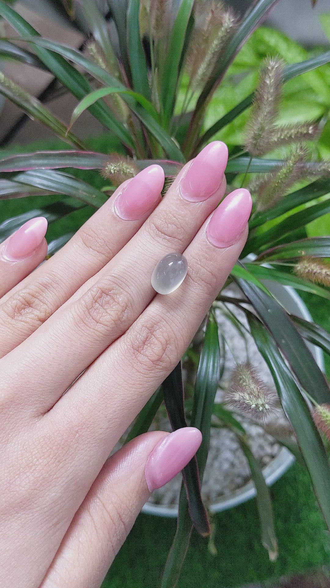 7.32 Ct. Cabochon Moonstone from Ceylon (Sri Lanka) Size Video