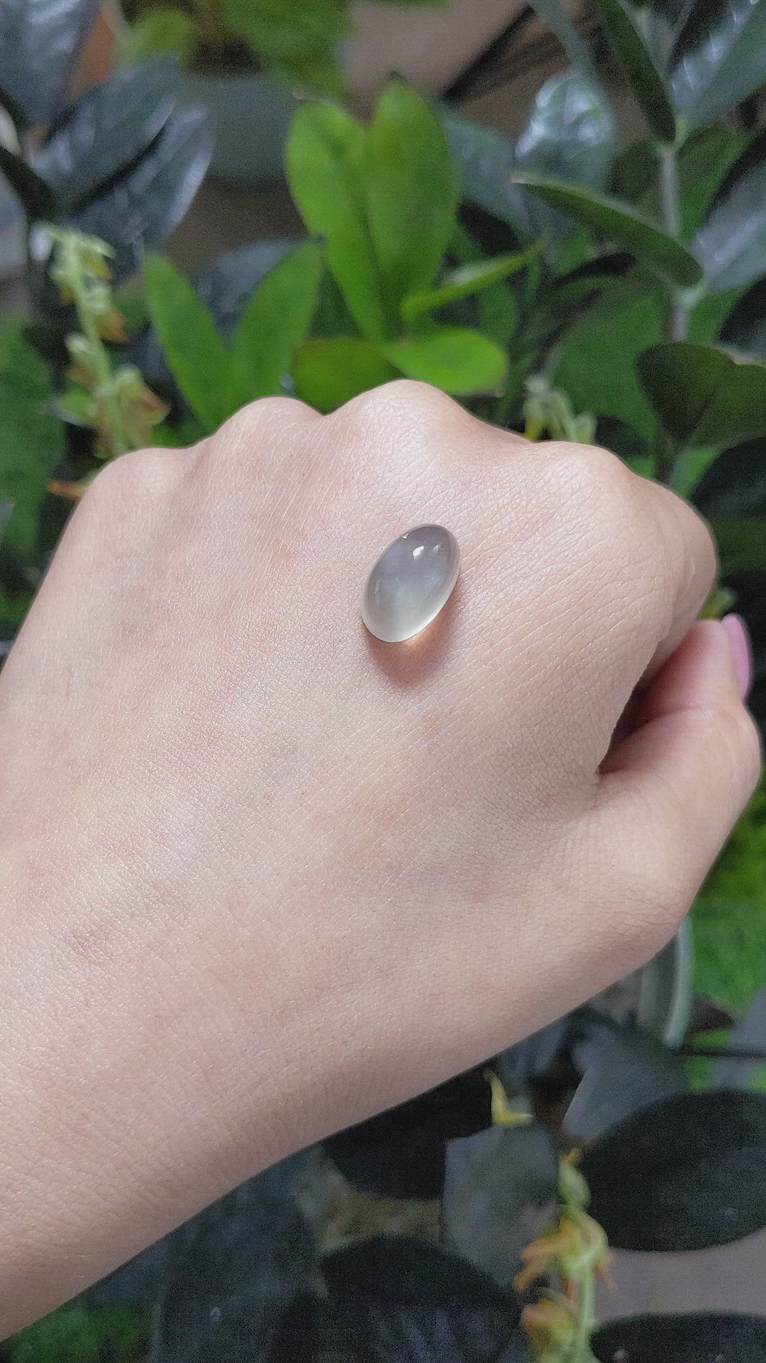8.43 Ct. Cabochon Moonstone from Ceylon (Sri Lanka) Size Video