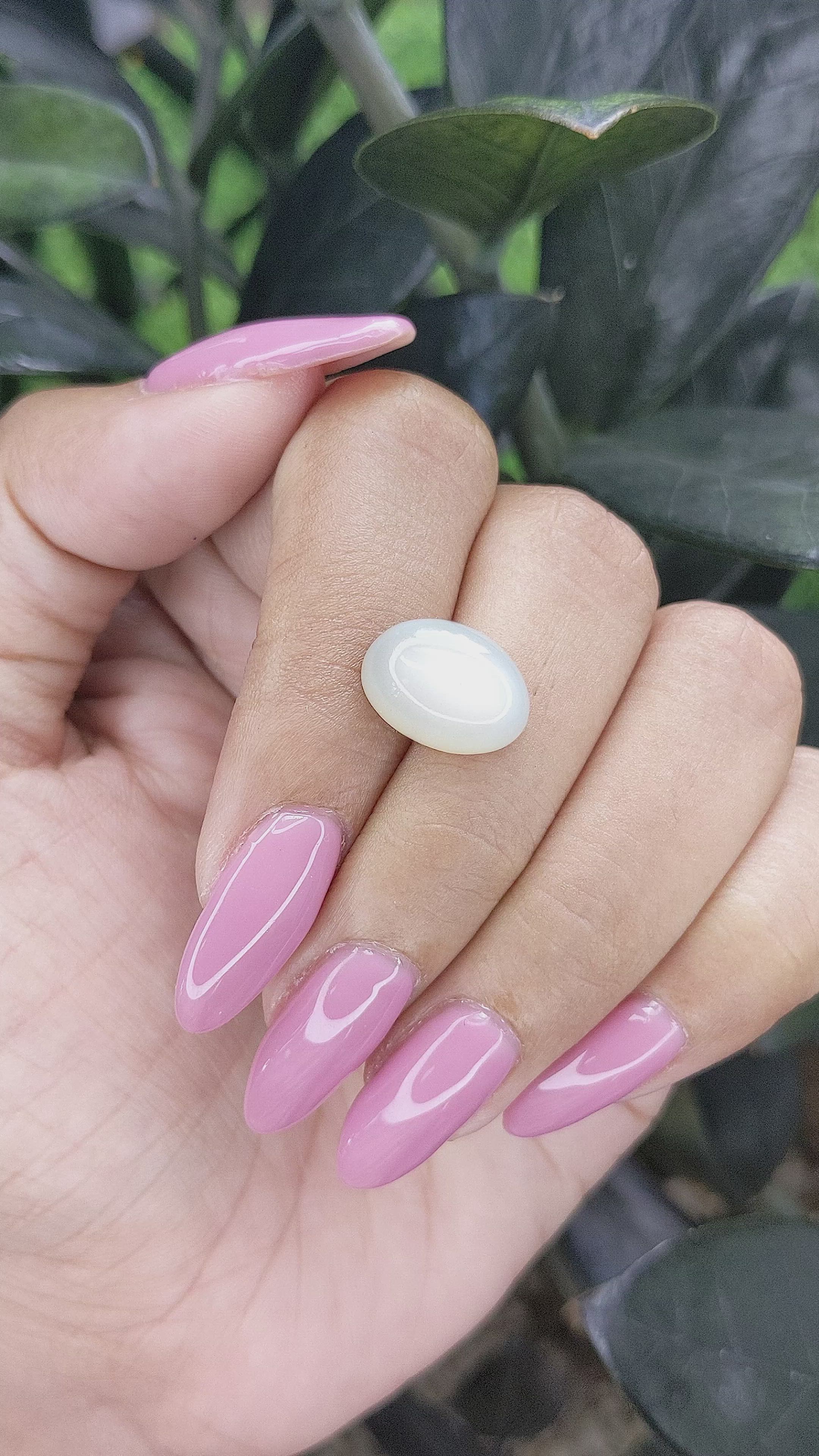 6.19 Ct. Cabochon Moonstone from Ceylon (Sri Lanka) Size Video