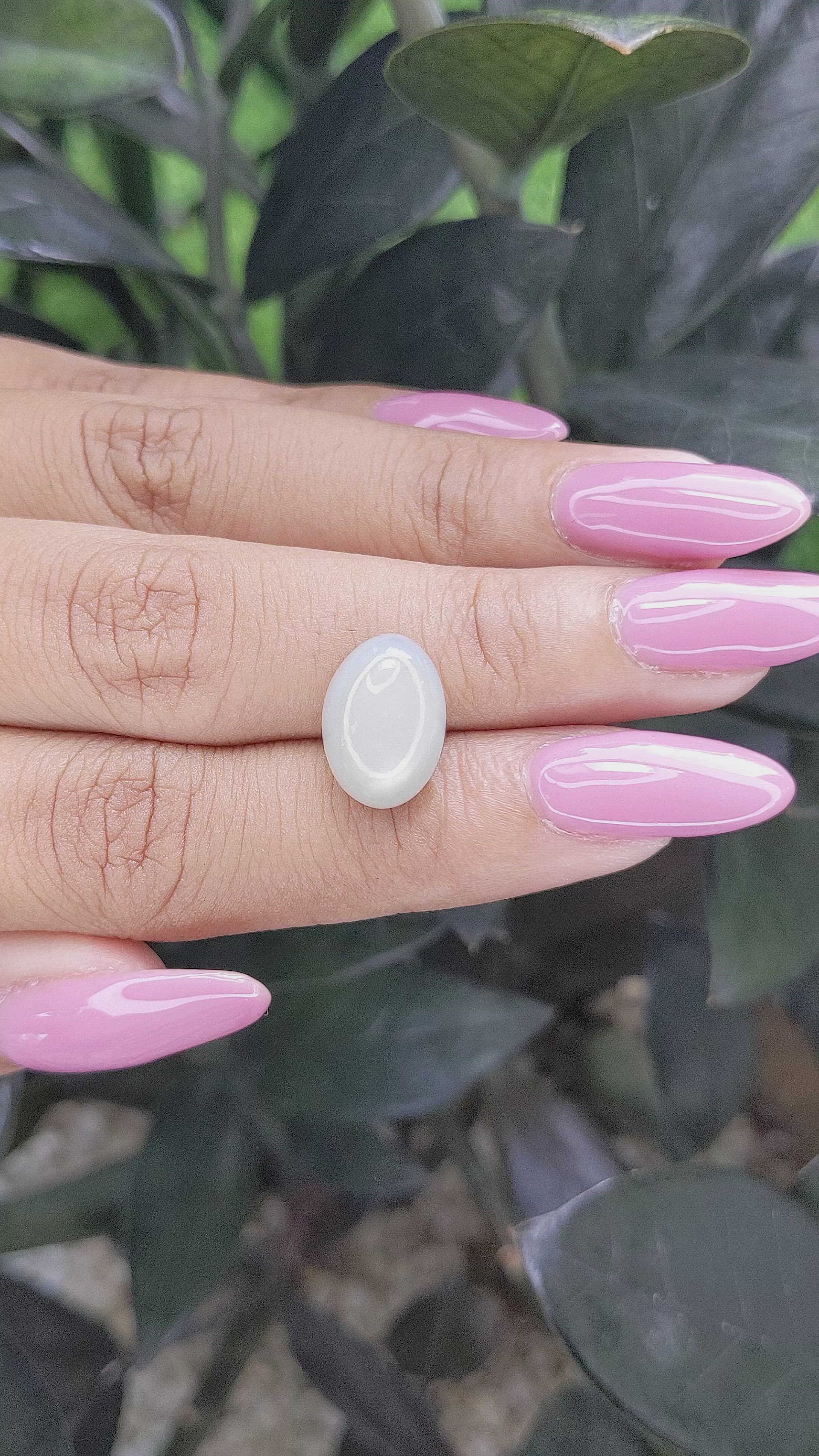6.19 Ct. Cabochon Moonstone from Ceylon (Sri Lanka) Size Video