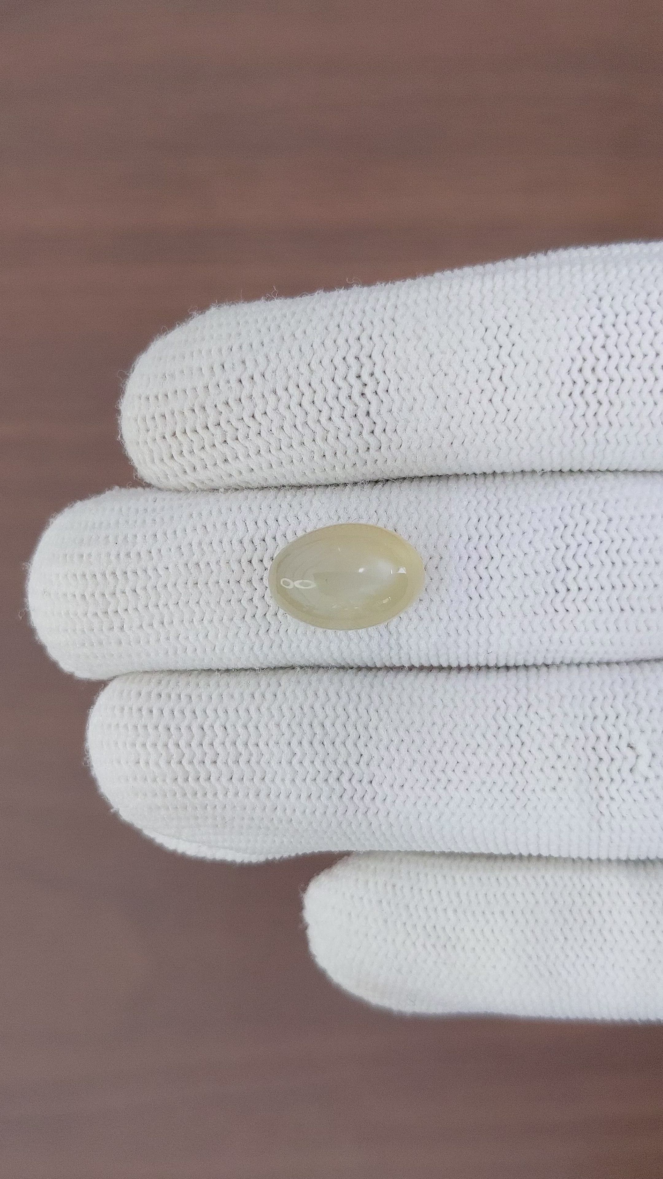 6.32 Ct. Cabochon Moonstone from Ceylon (Sri Lanka) Size Video