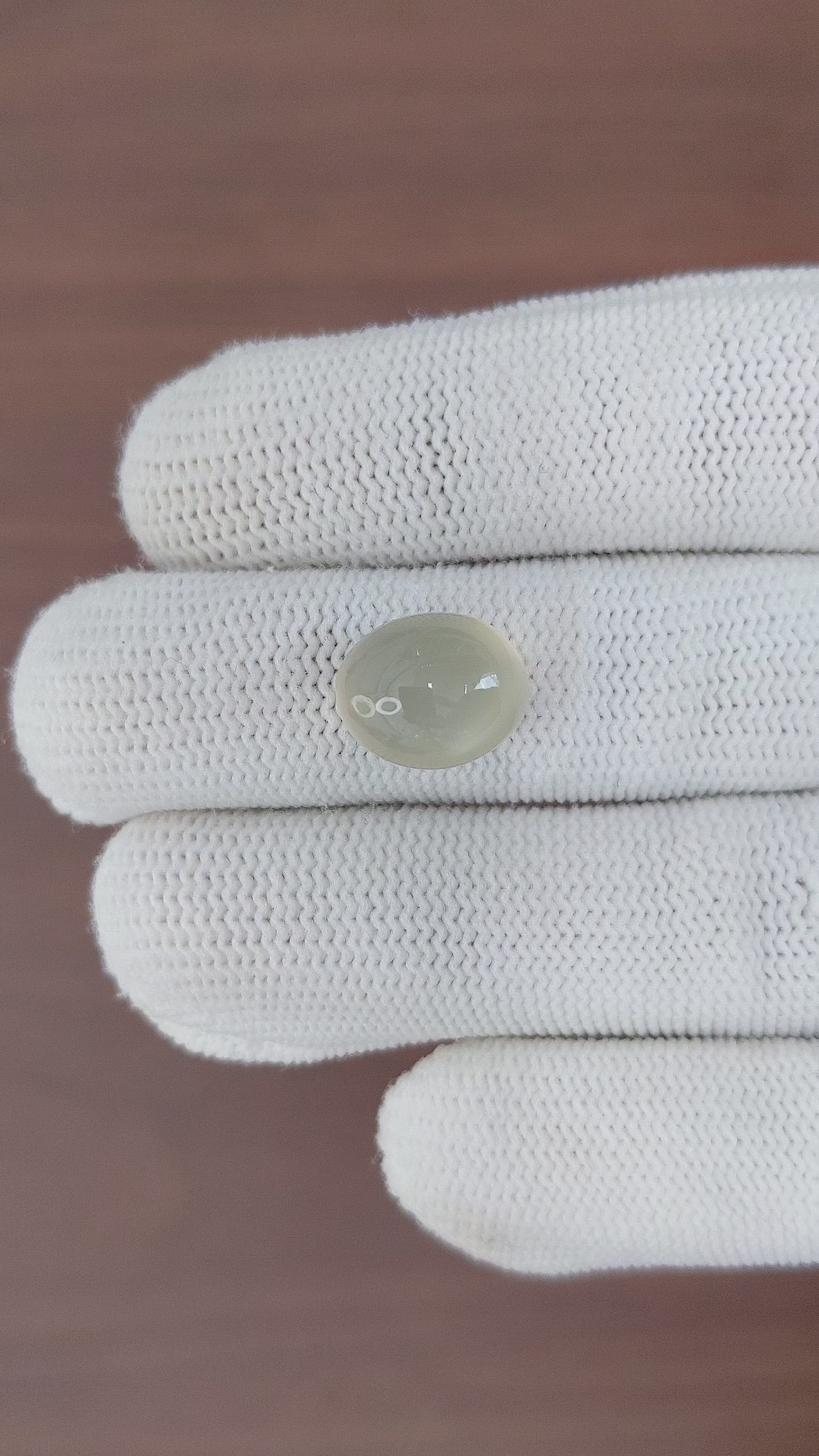 8.14 Ct. Cabochon Moonstone from Ceylon (Sri Lanka) Size Video