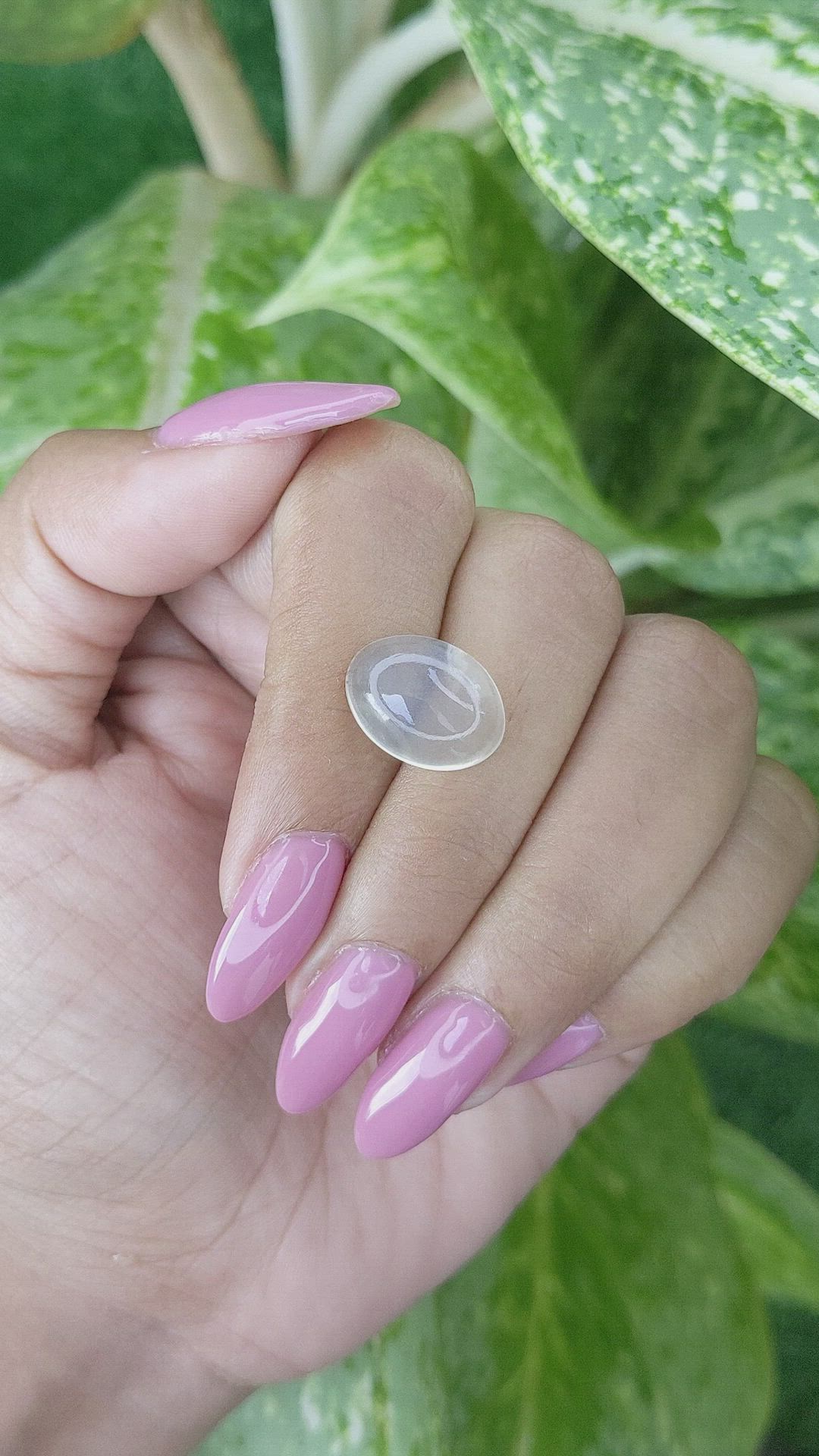 7.47 Ct. Cabochon Moonstone from Ceylon (Sri Lanka) Size Video