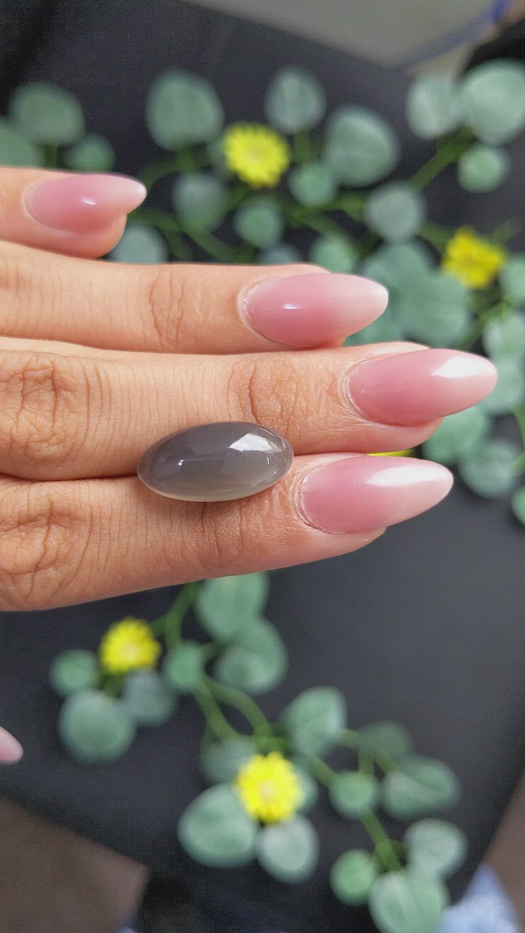 9.96 Ct. Cabochon Moonstone from Ceylon (Sri Lanka) Size Video