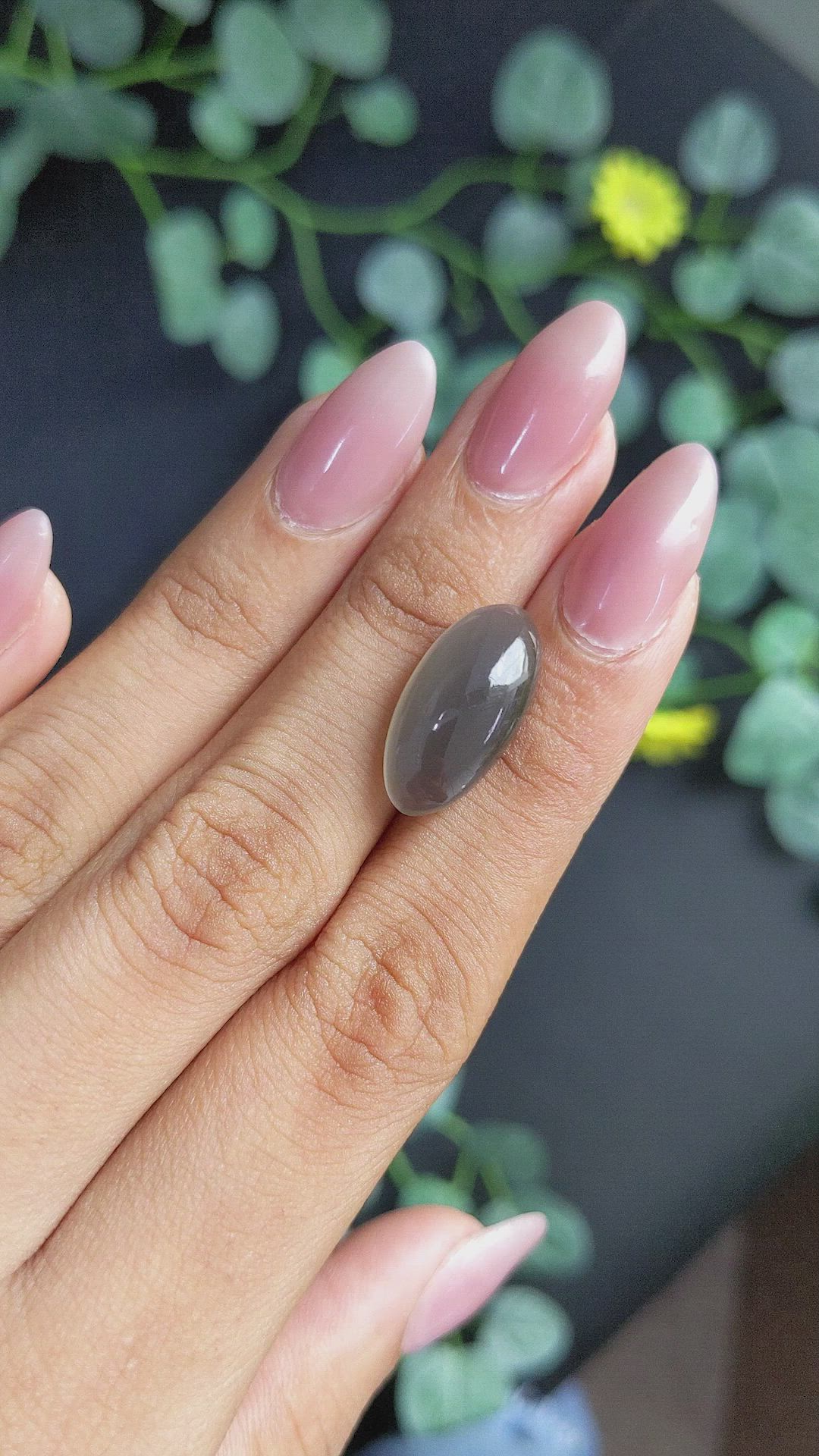 9.96 Ct. Cabochon Moonstone from Ceylon (Sri Lanka) Size Video