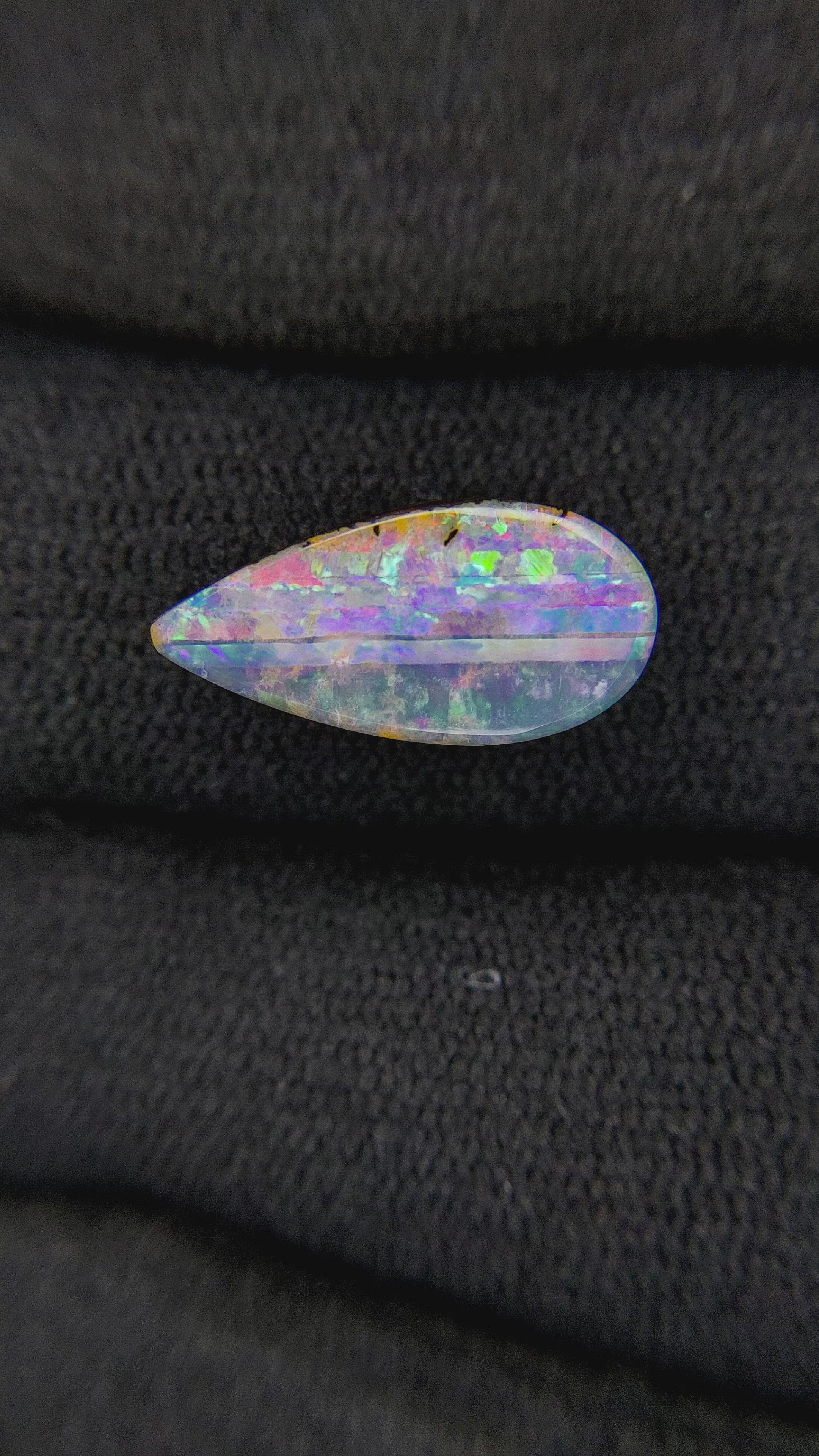 4.29 Ct. Cabochon Boulder Opal from Australia Size Video