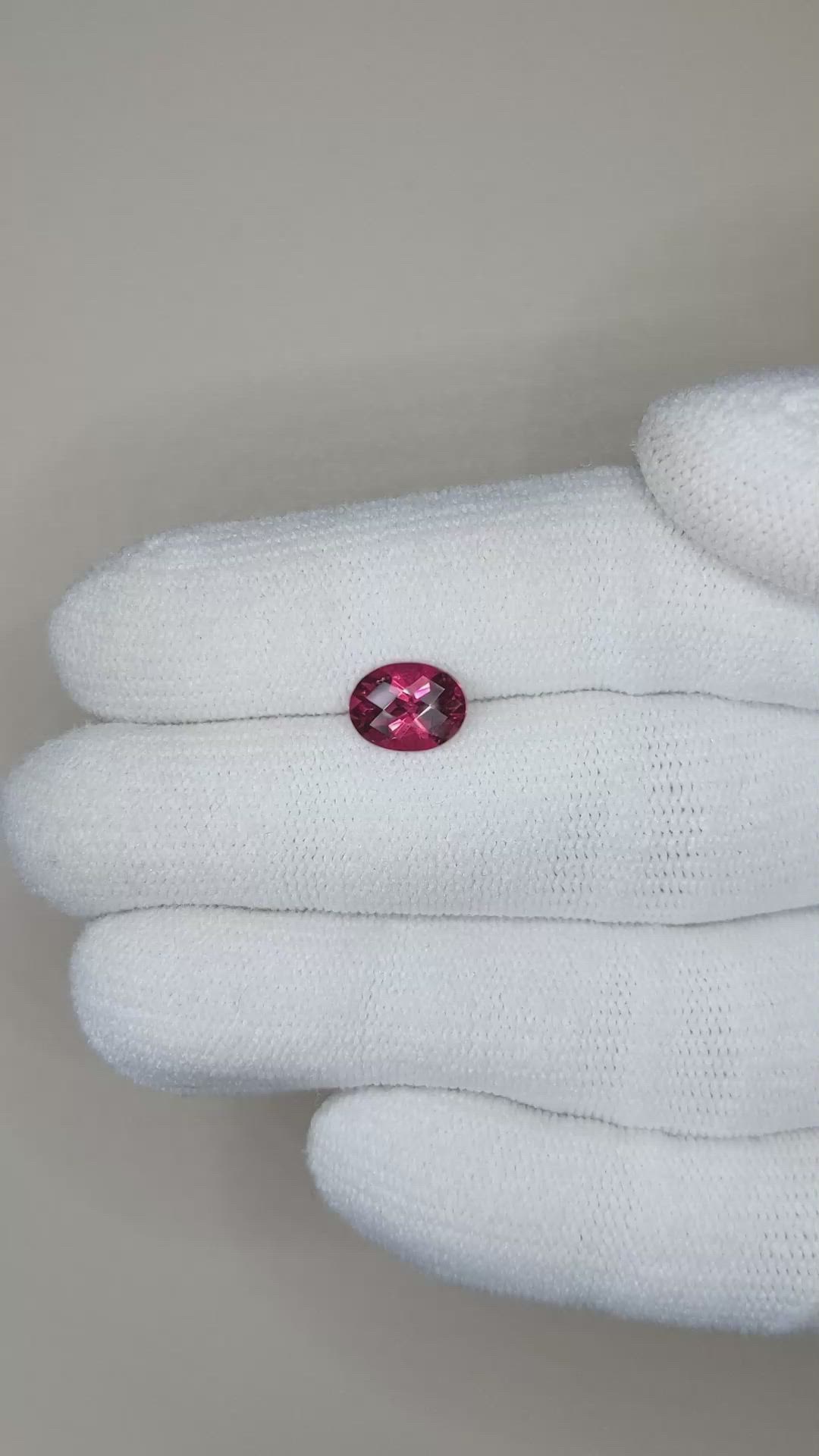 1.05 Ct. Rubellite Tourmaline from Madagascar Size Video