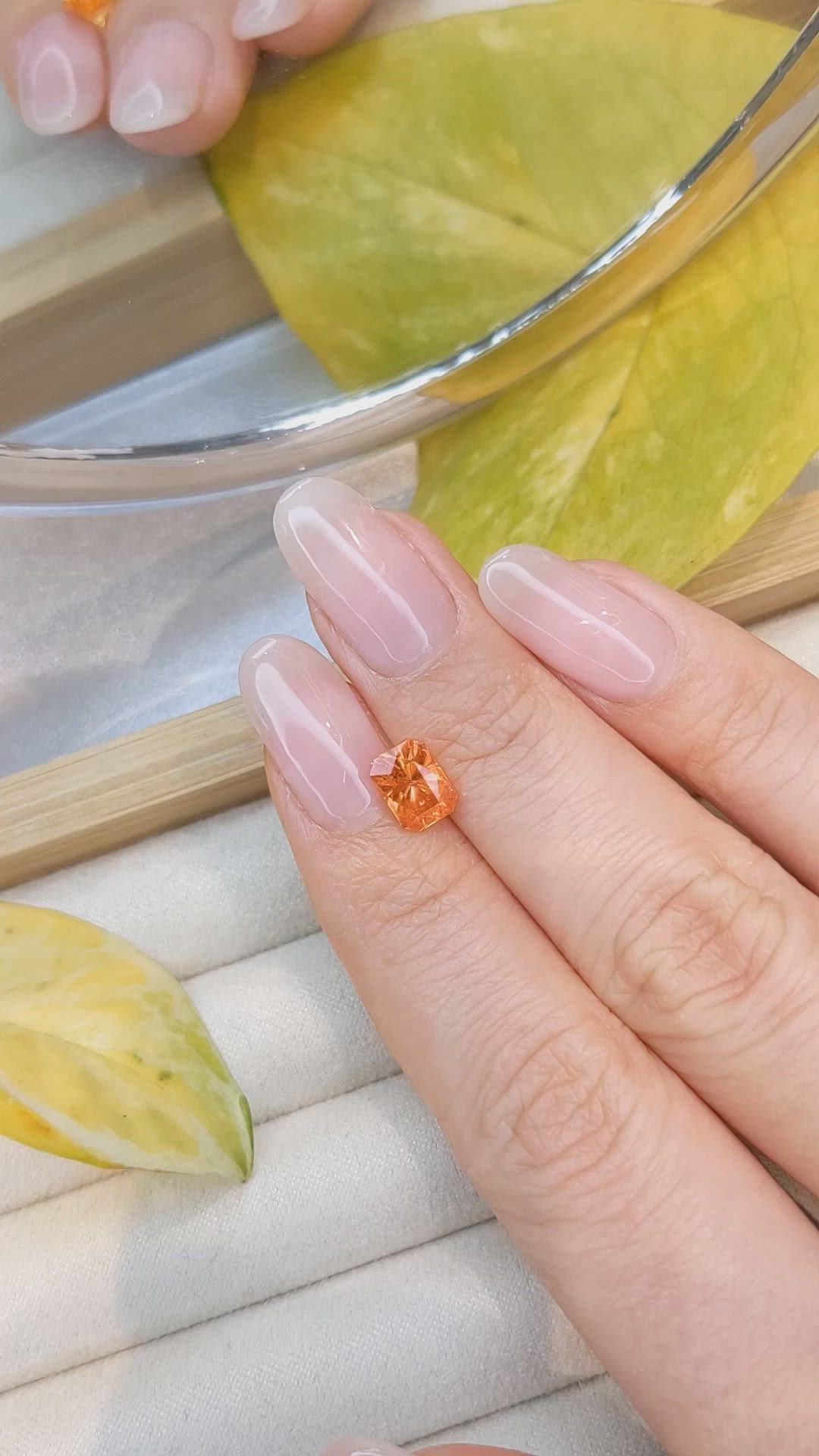 2.04 Ct. Orange Spessartite Garnet from Nigeria Size Video