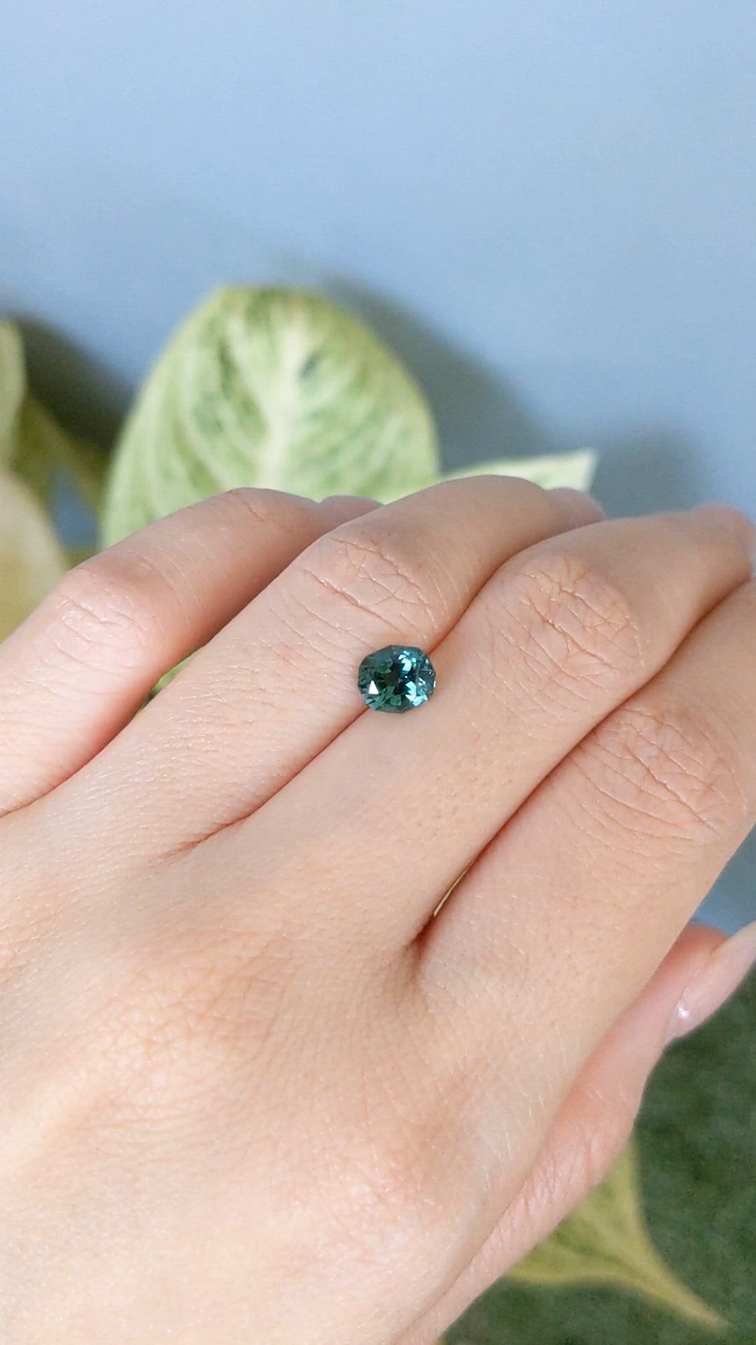 1.25 Ct. Bluish Green Tourmaline from Afghanistan Size Video