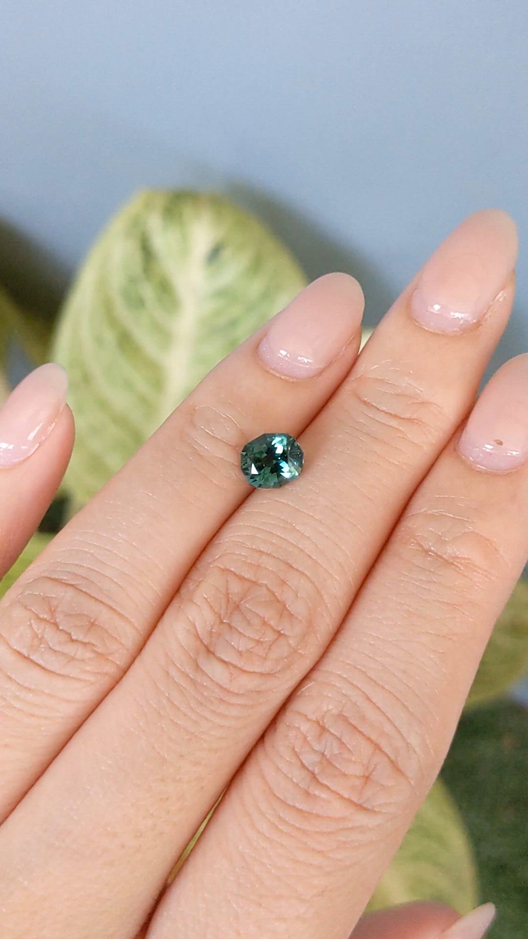 1.25 Ct. Bluish Green Tourmaline from Afghanistan Size Video