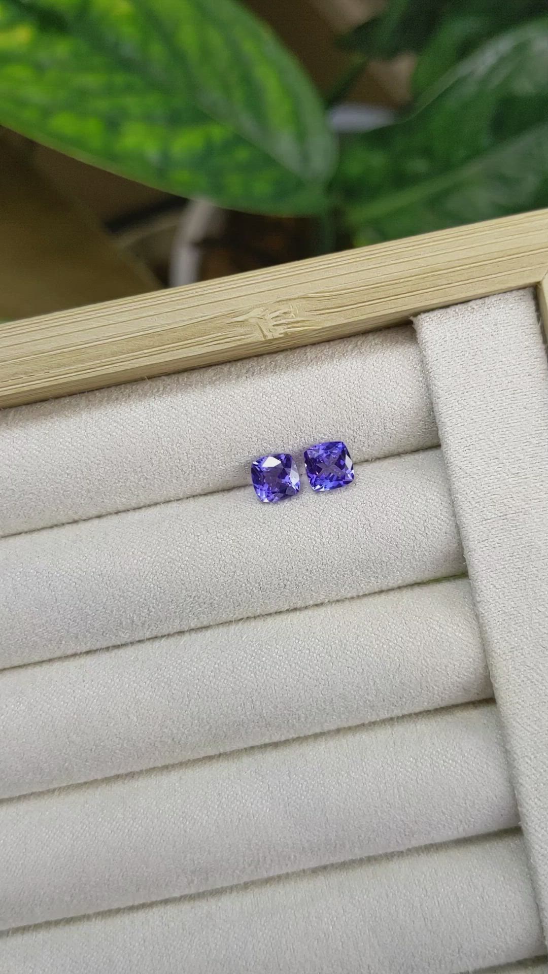 2.09 Ct.Tw.Total Carat Weight Tanzanite Pair from Tanzania Size Video