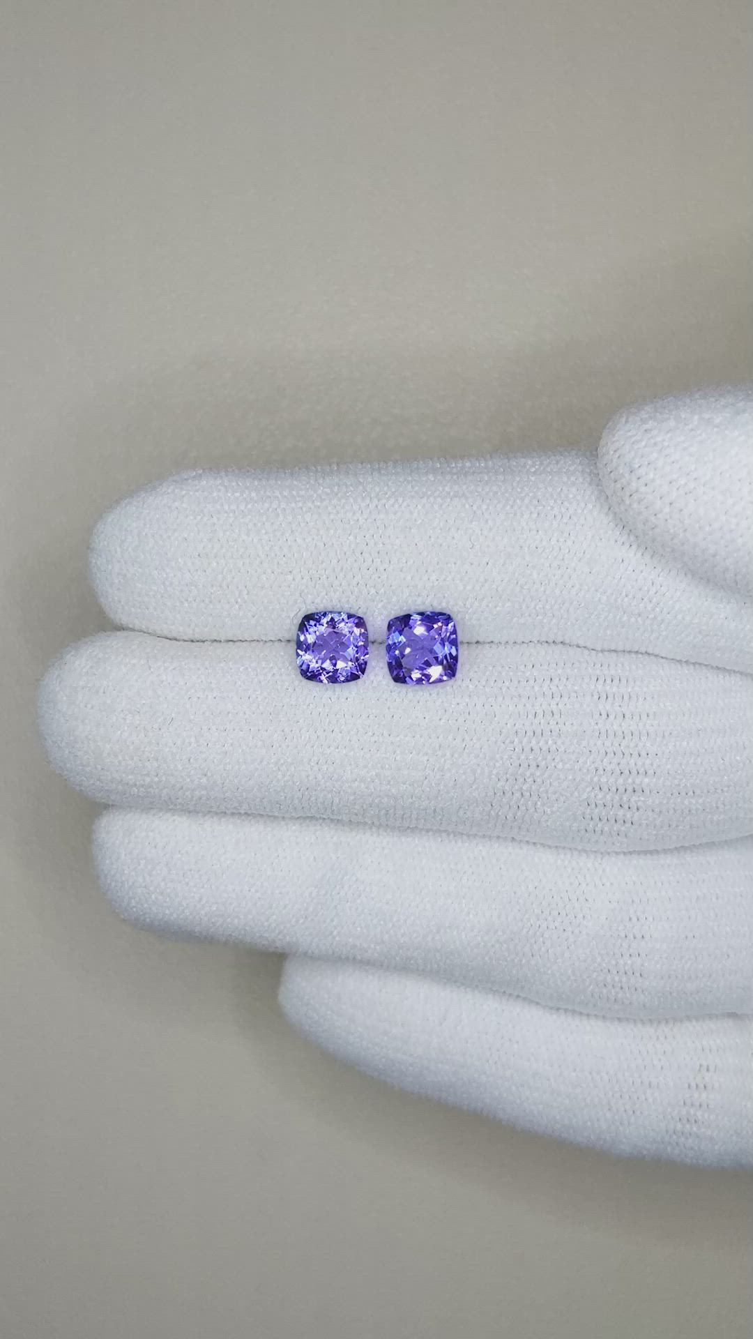 2.09 Ct.Tw.Total Carat Weight Tanzanite Pair from Tanzania Size Video